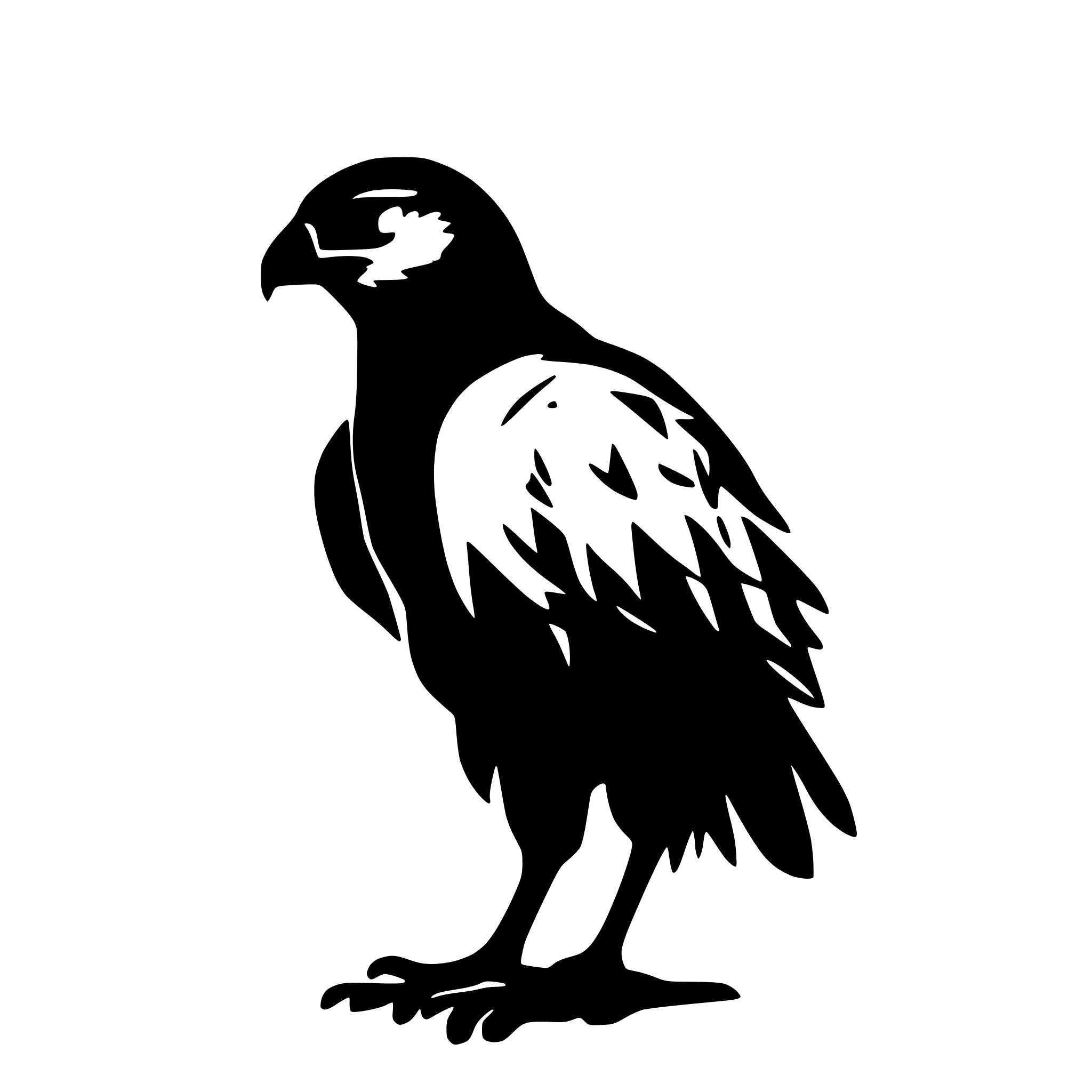 AI-generated SVG of a a falcon