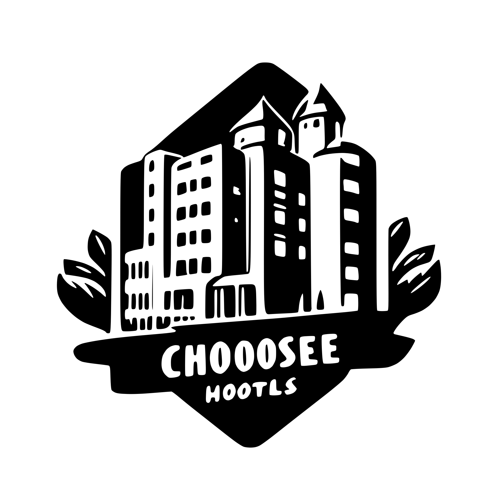 AI-generated SVG of 'a sticker saying choose hotels'