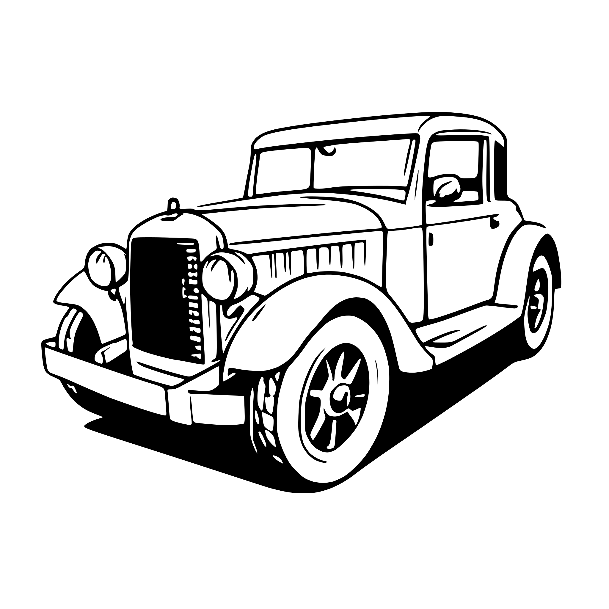 AI-generated SVG of a ford model a