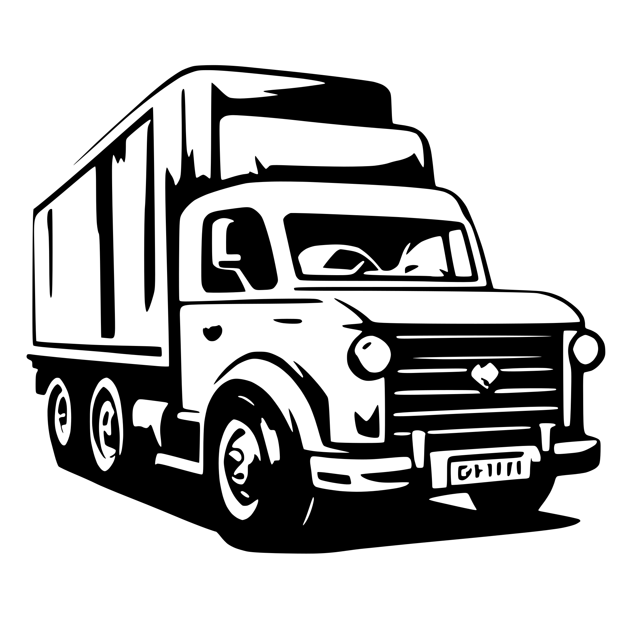AI-generated SVG of 'truck with folding back'