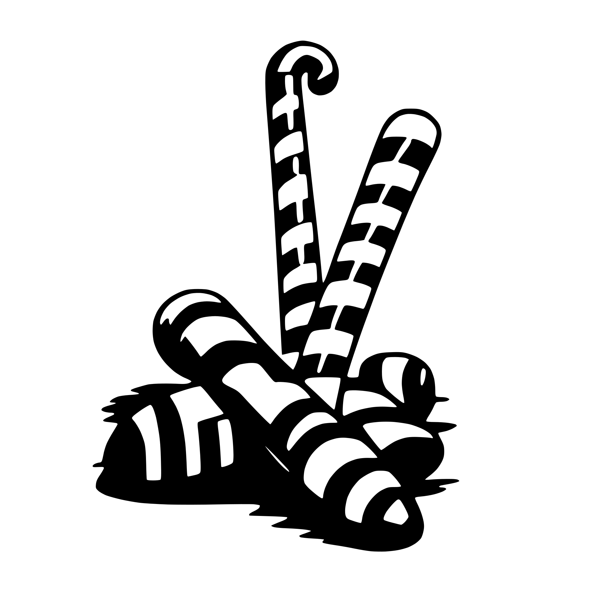 AI-generated SVG of a candy cane