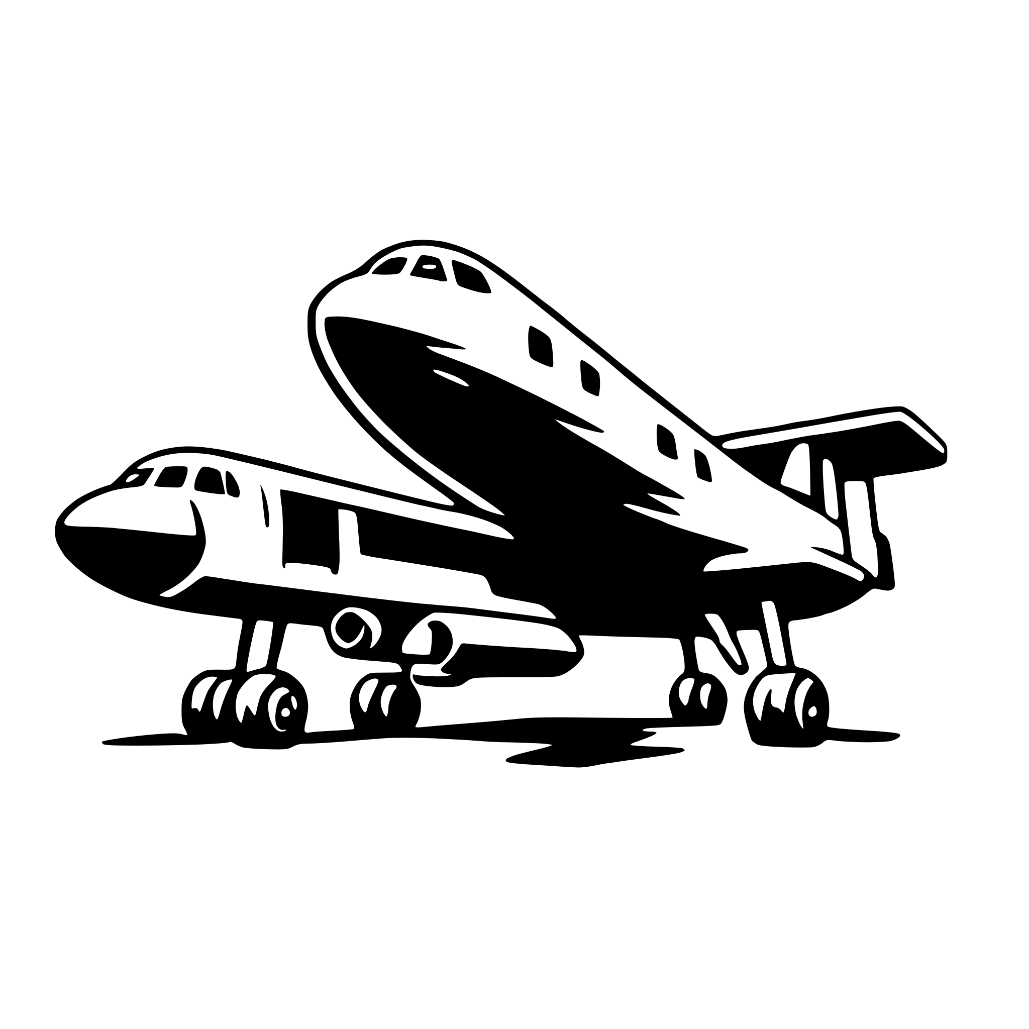 AI-generated SVG of 'cargo plane'