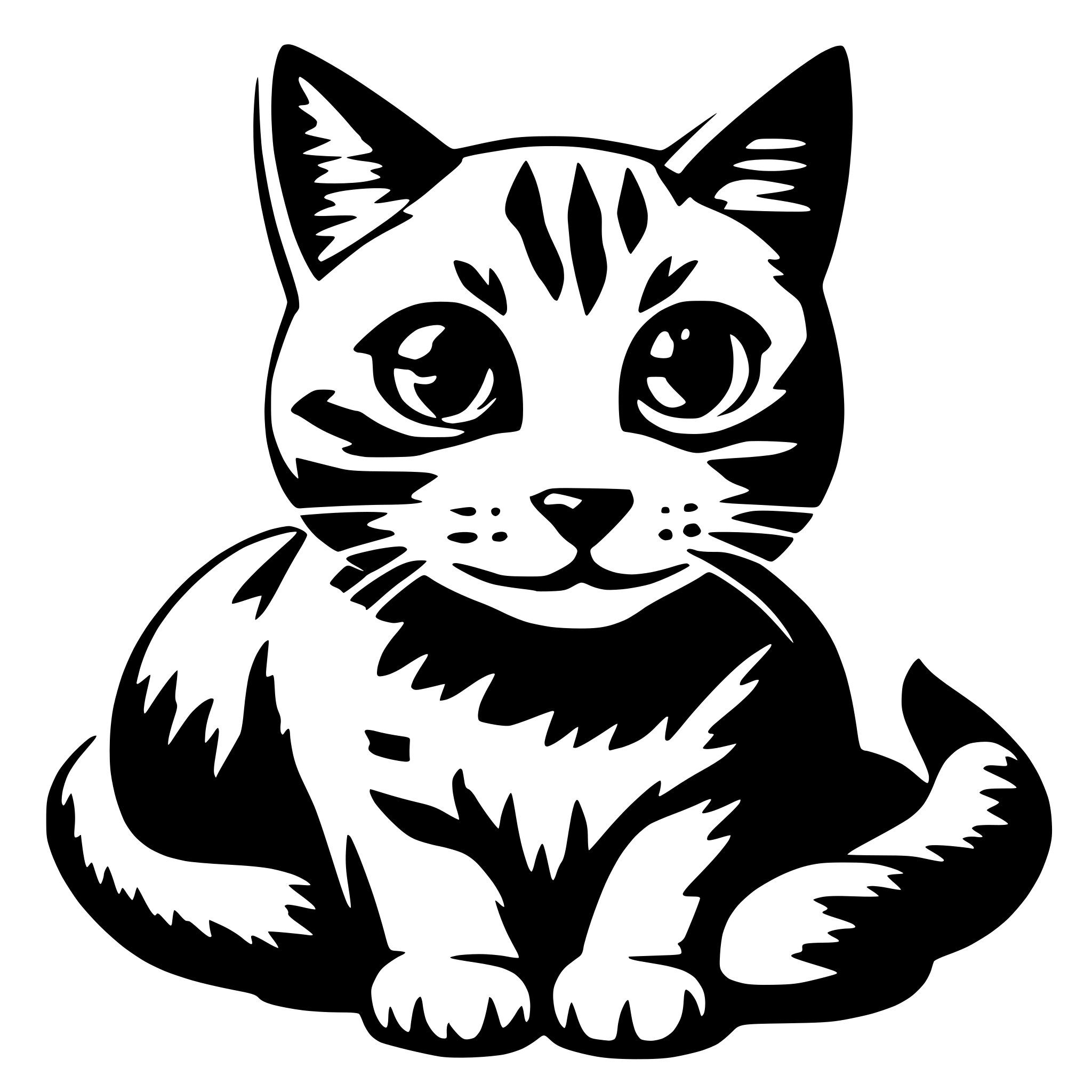 AI-generated SVG of a a cat