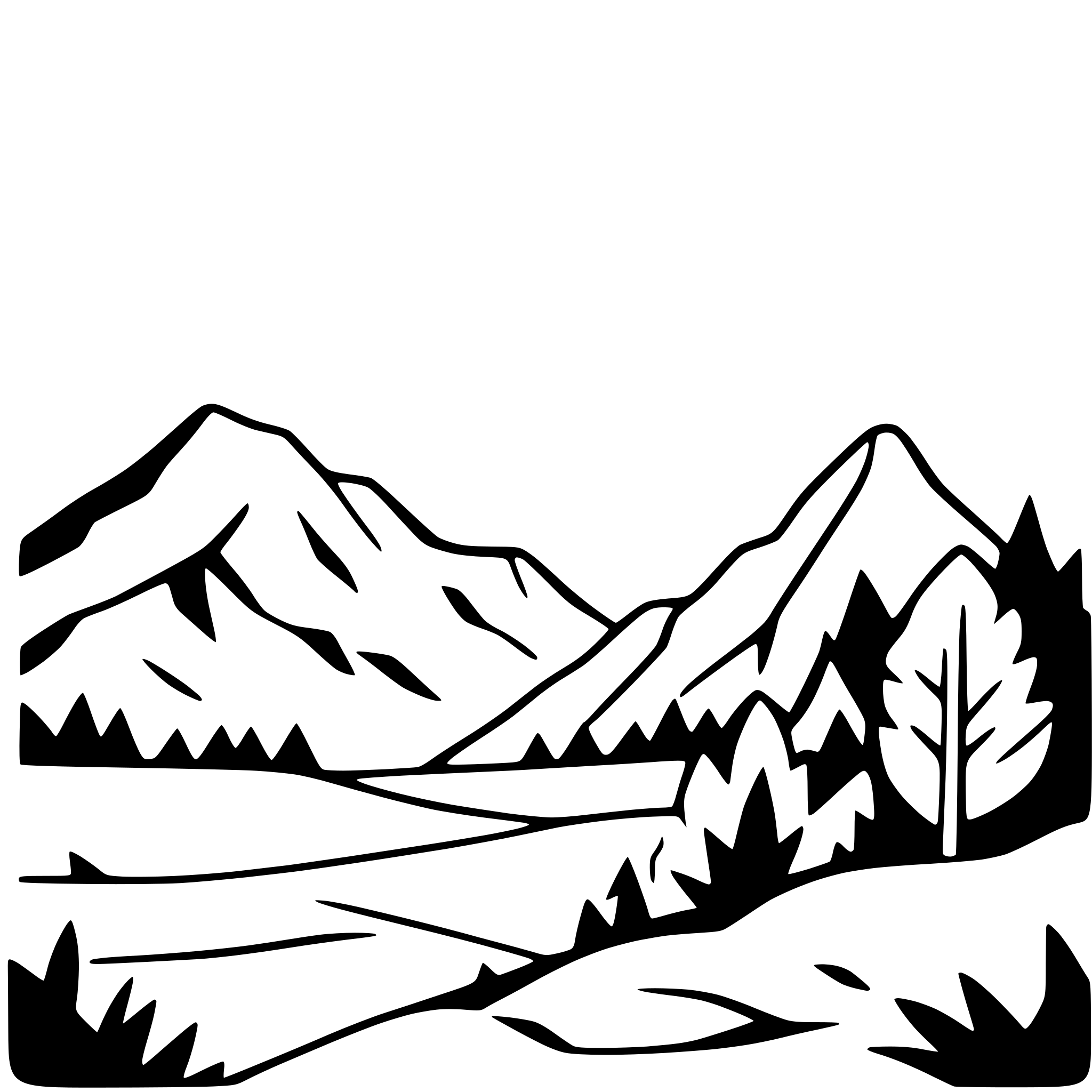 AI-generated SVG of 'mountain landscape with sun'
