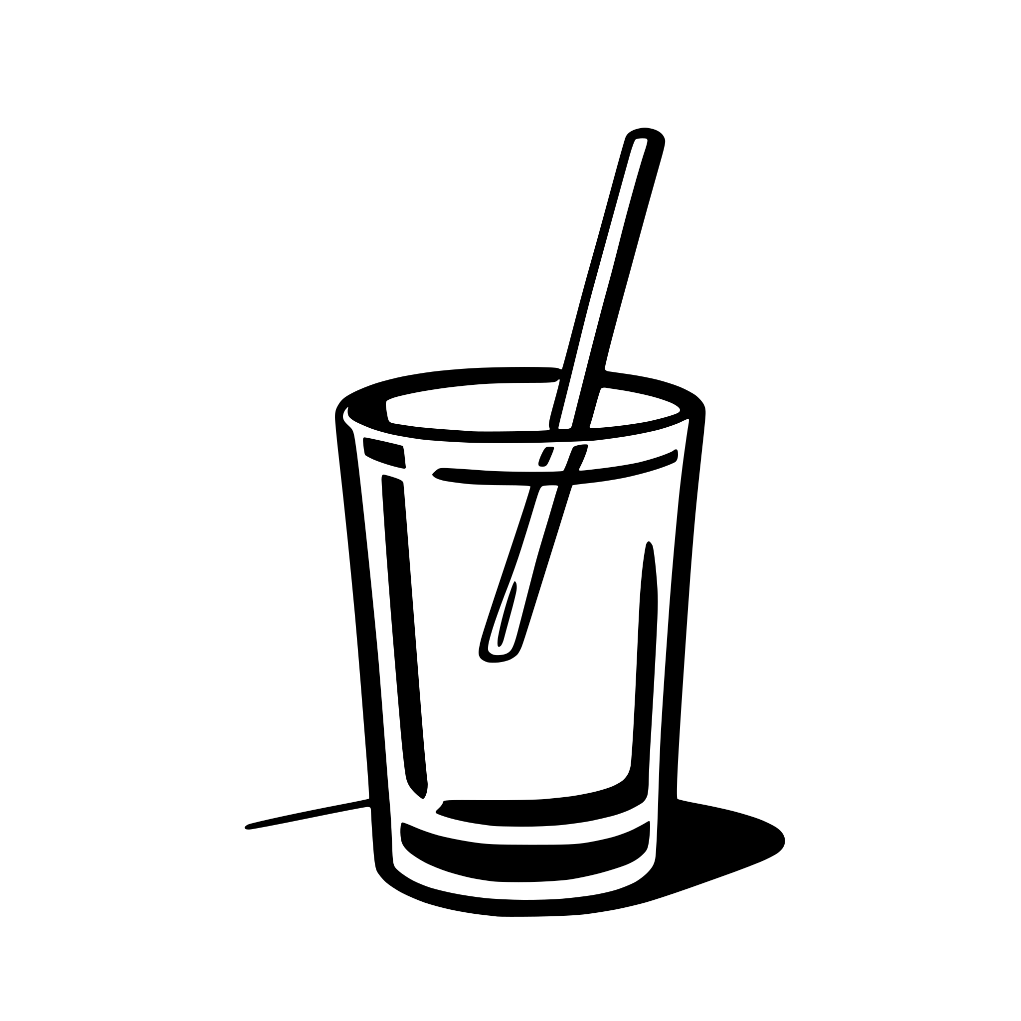 AI-generated SVG of a a glass of water with a straw
