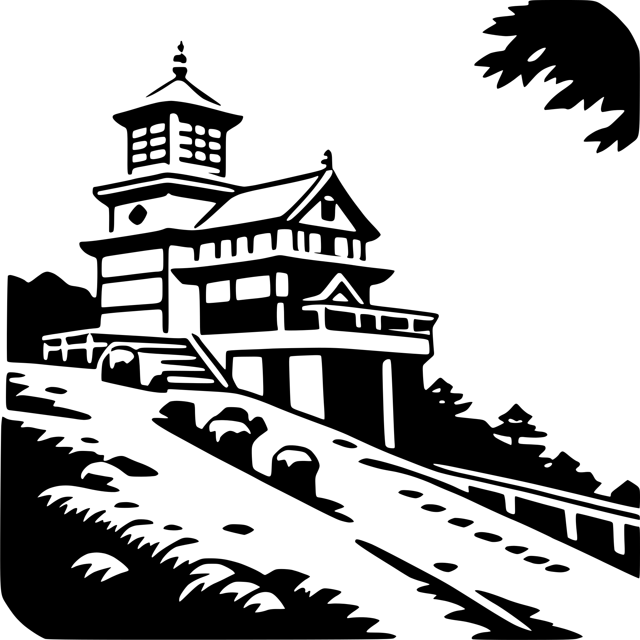 AI-generated SVG of a kiyomizu-dera