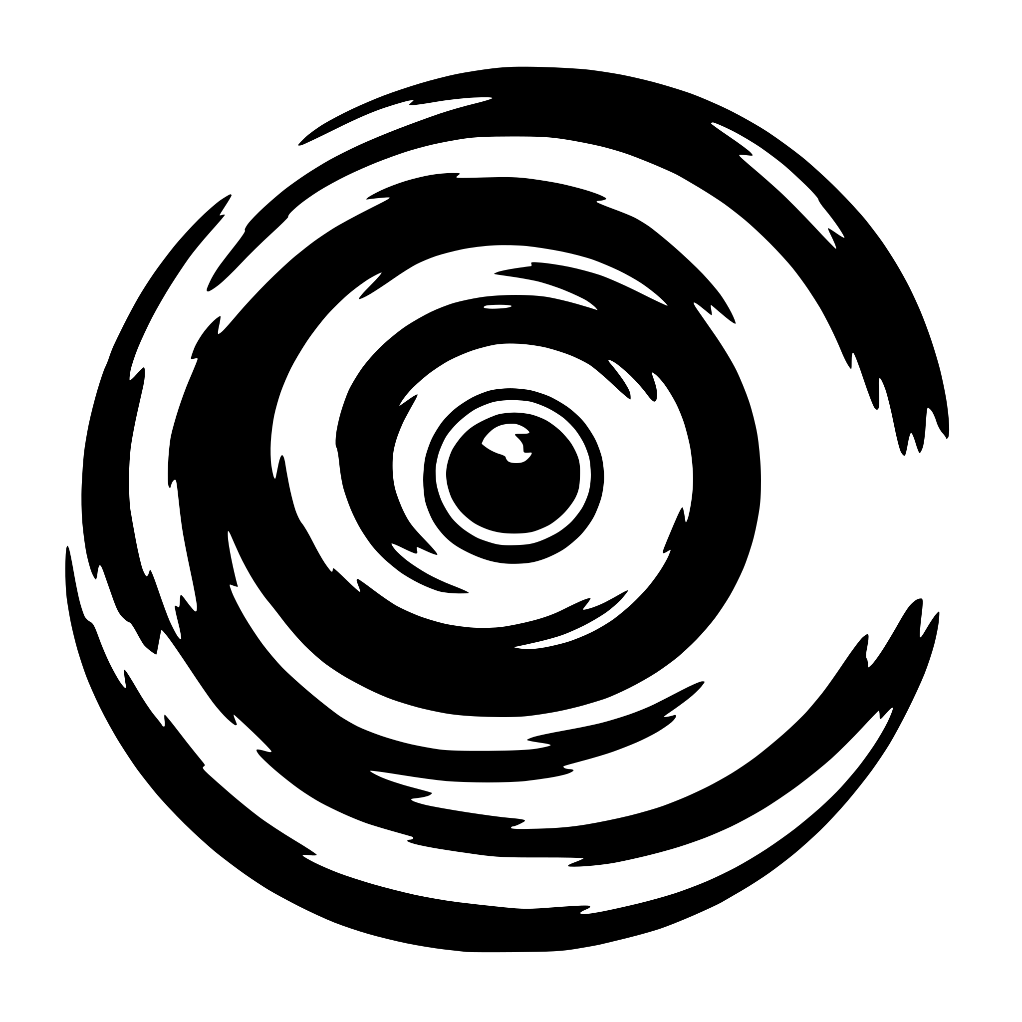 AI-generated SVG of 'Black hole spiral'