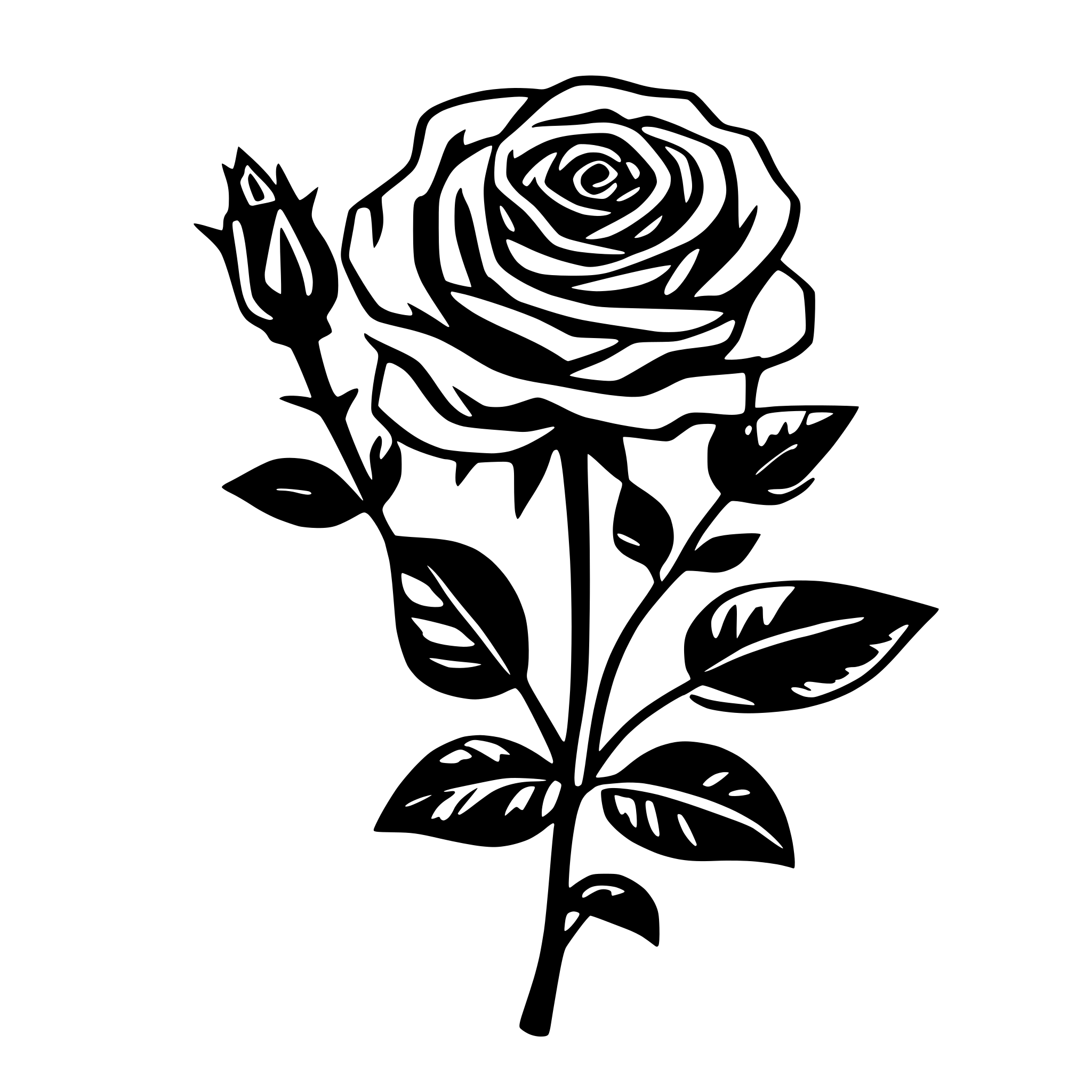 AI-generated SVG of 'crete a rose image'