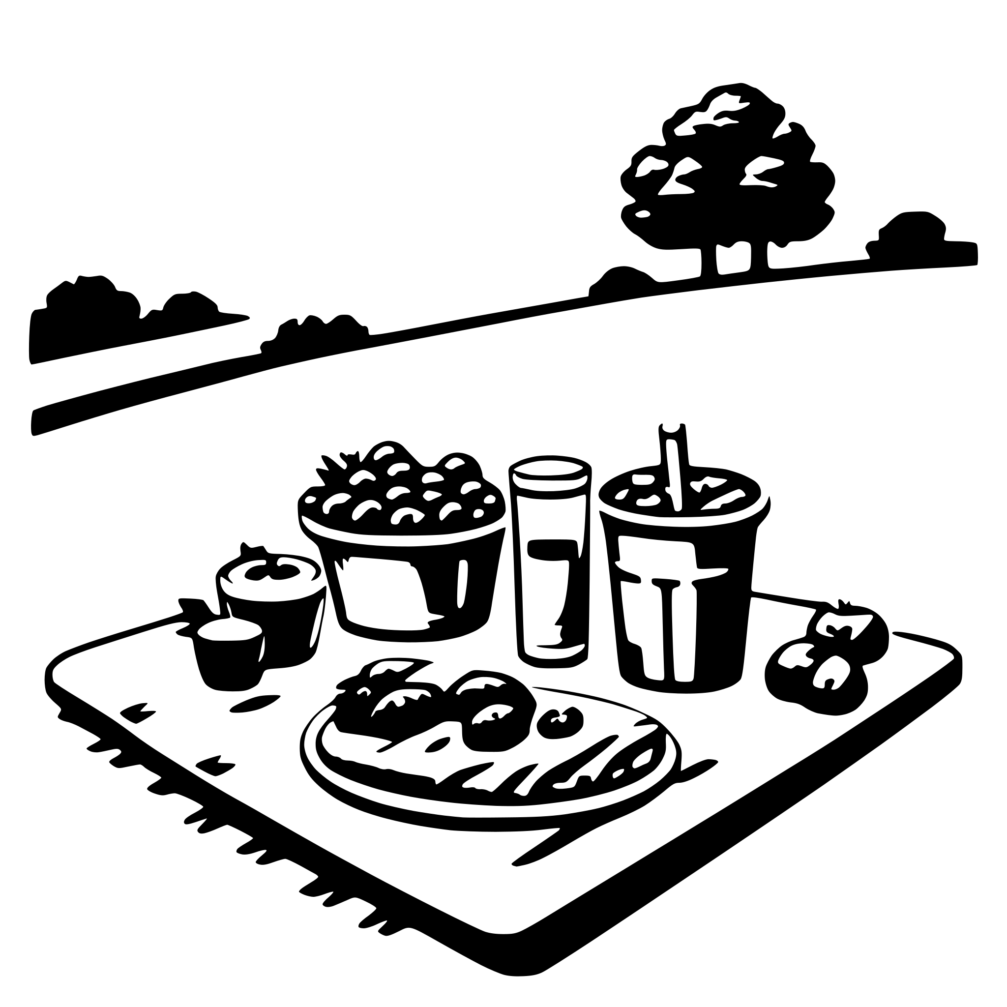 AI-generated SVG of 'picnic in meadow'