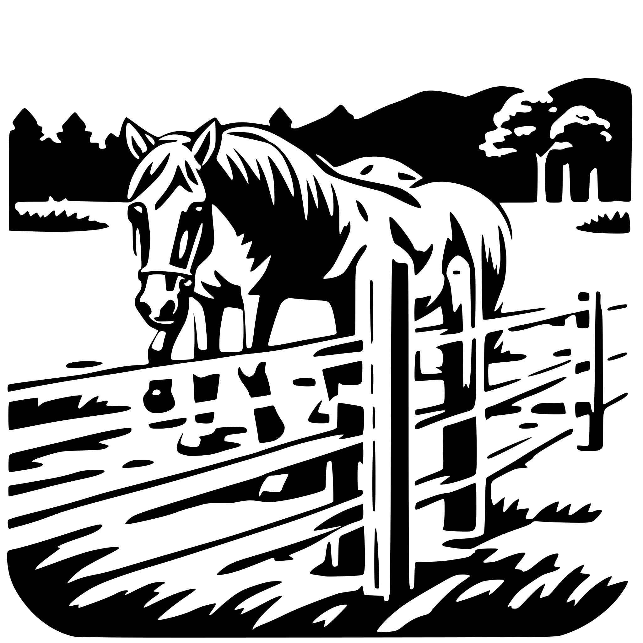 AI-generated SVG of 'Horse and Cattle Fencing'