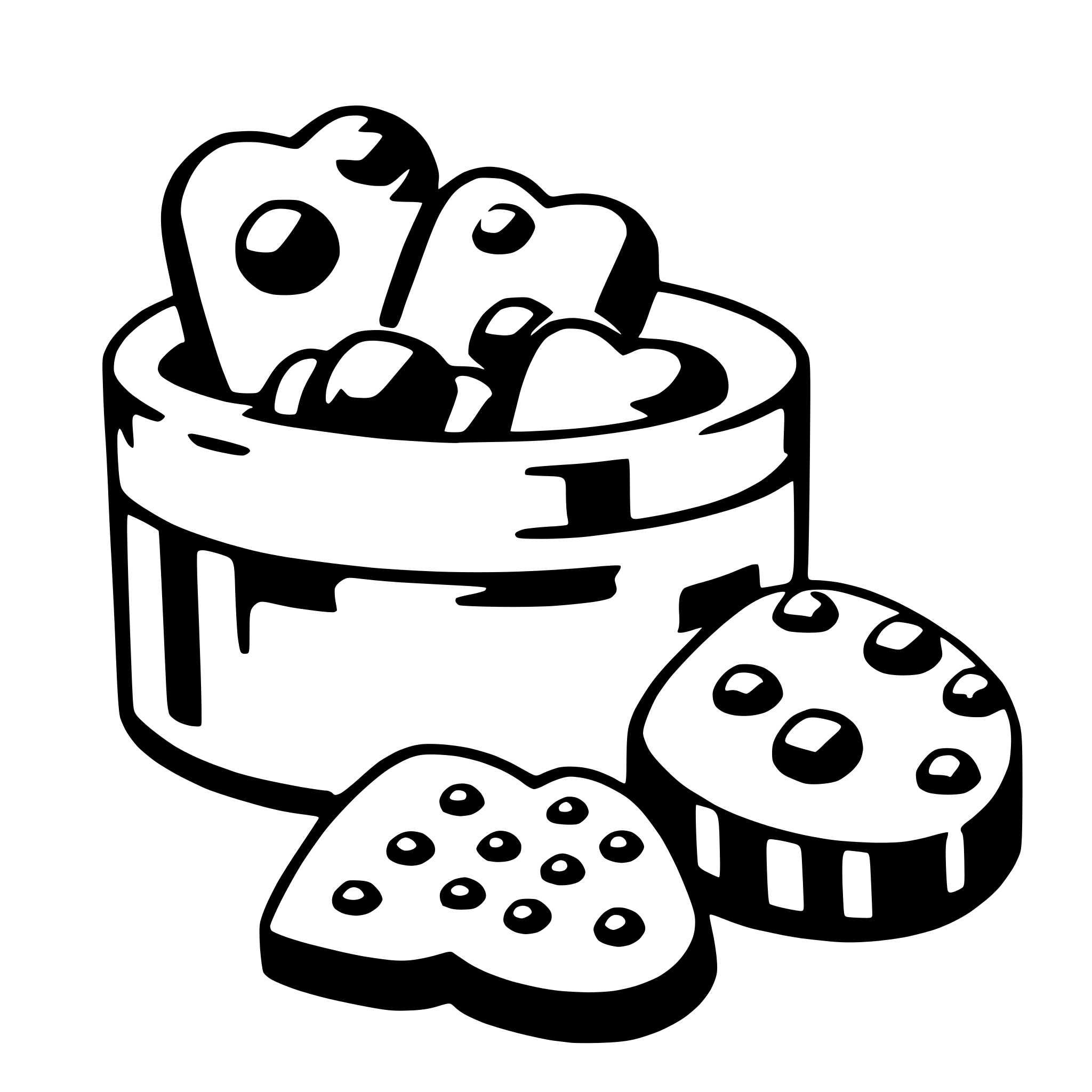 AI-generated SVG of 'sweetheart candies'