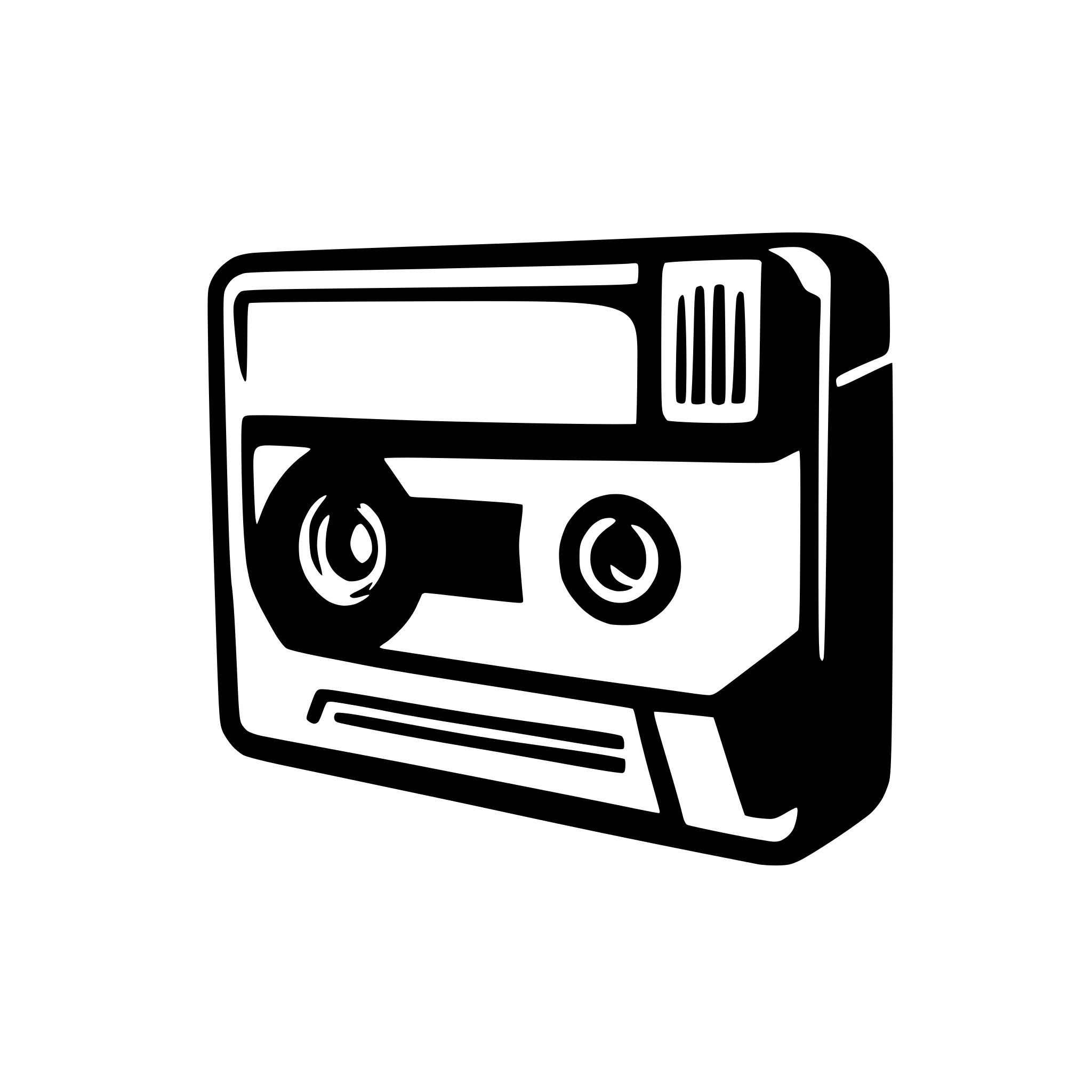 AI-generated SVG of a tape cassette