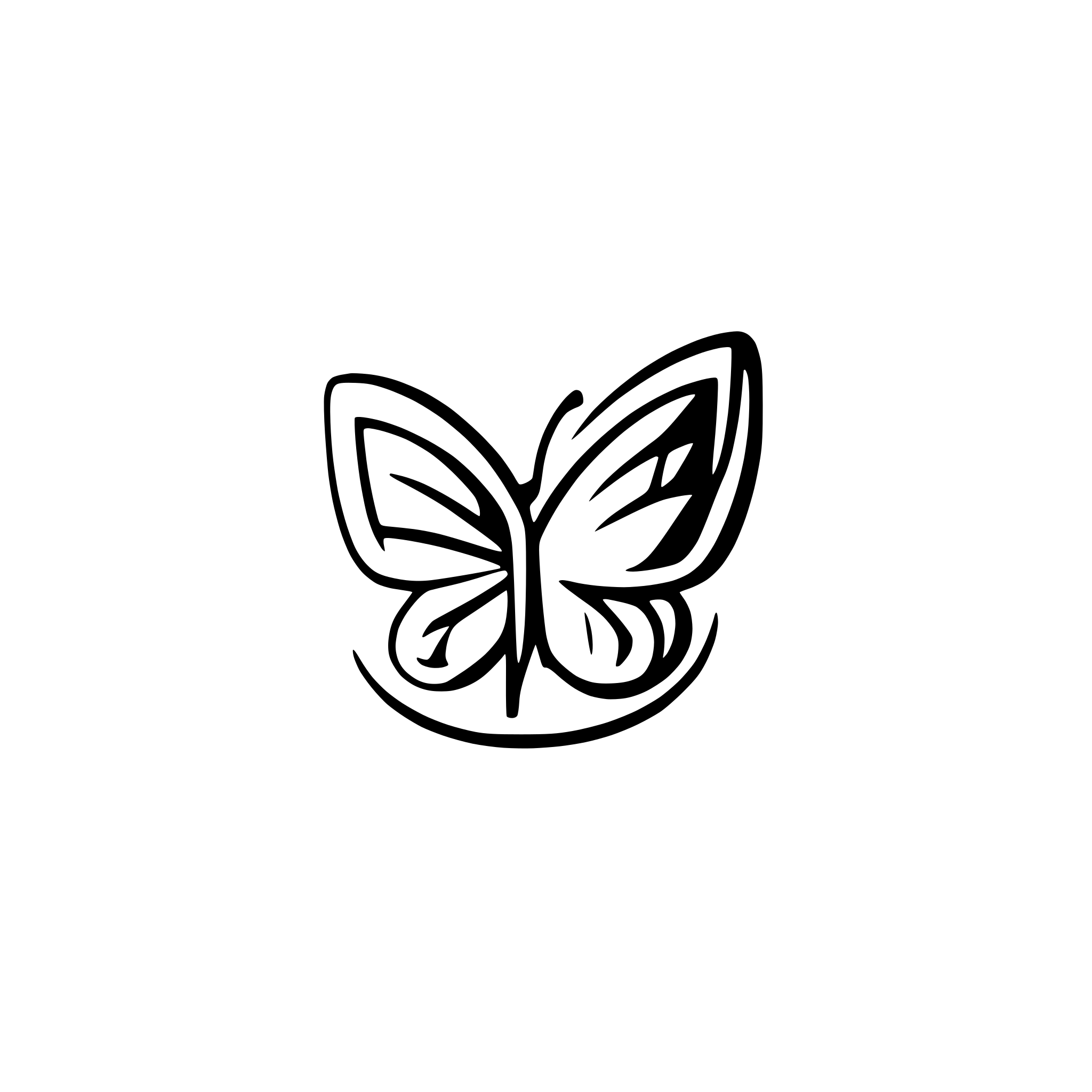 AI-generated SVG of a butterfly