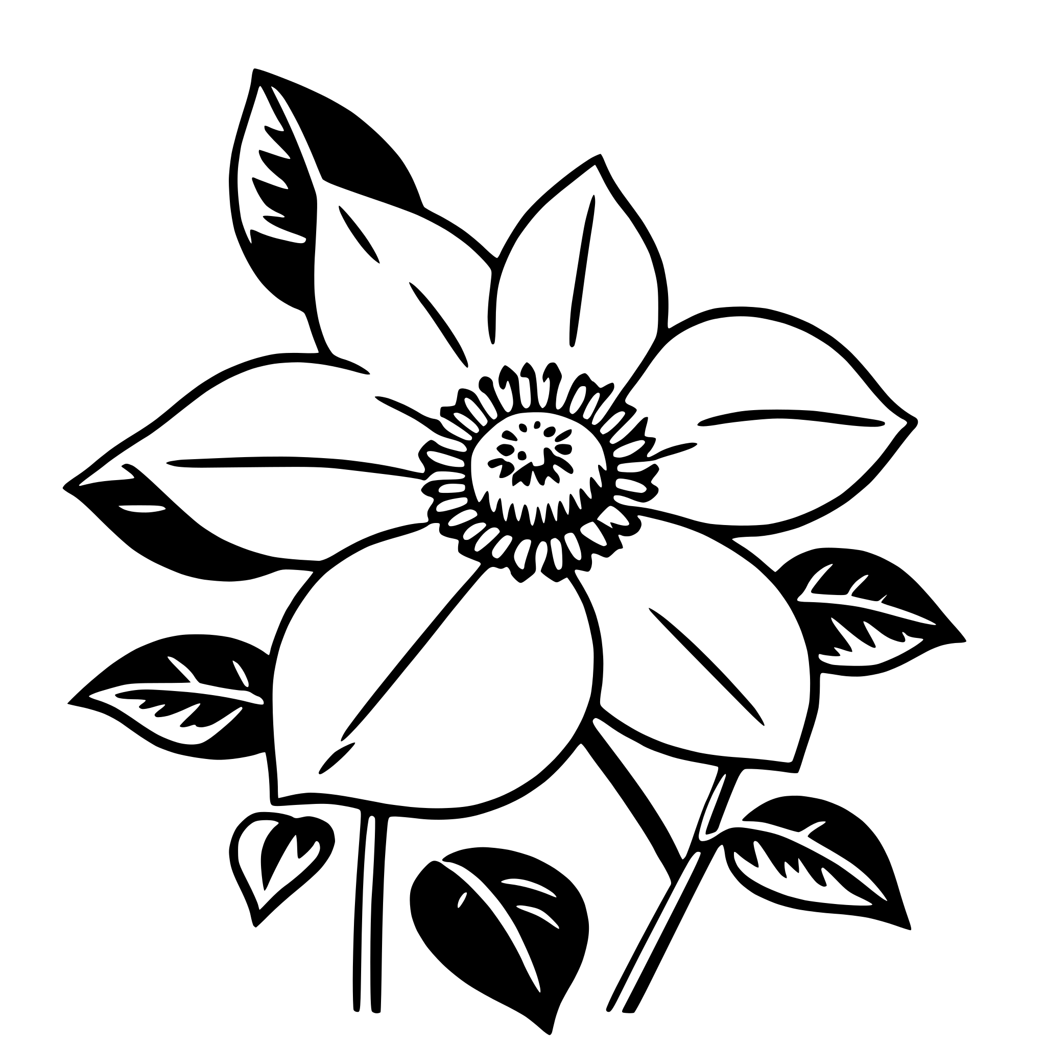 AI-generated SVG of a clematis