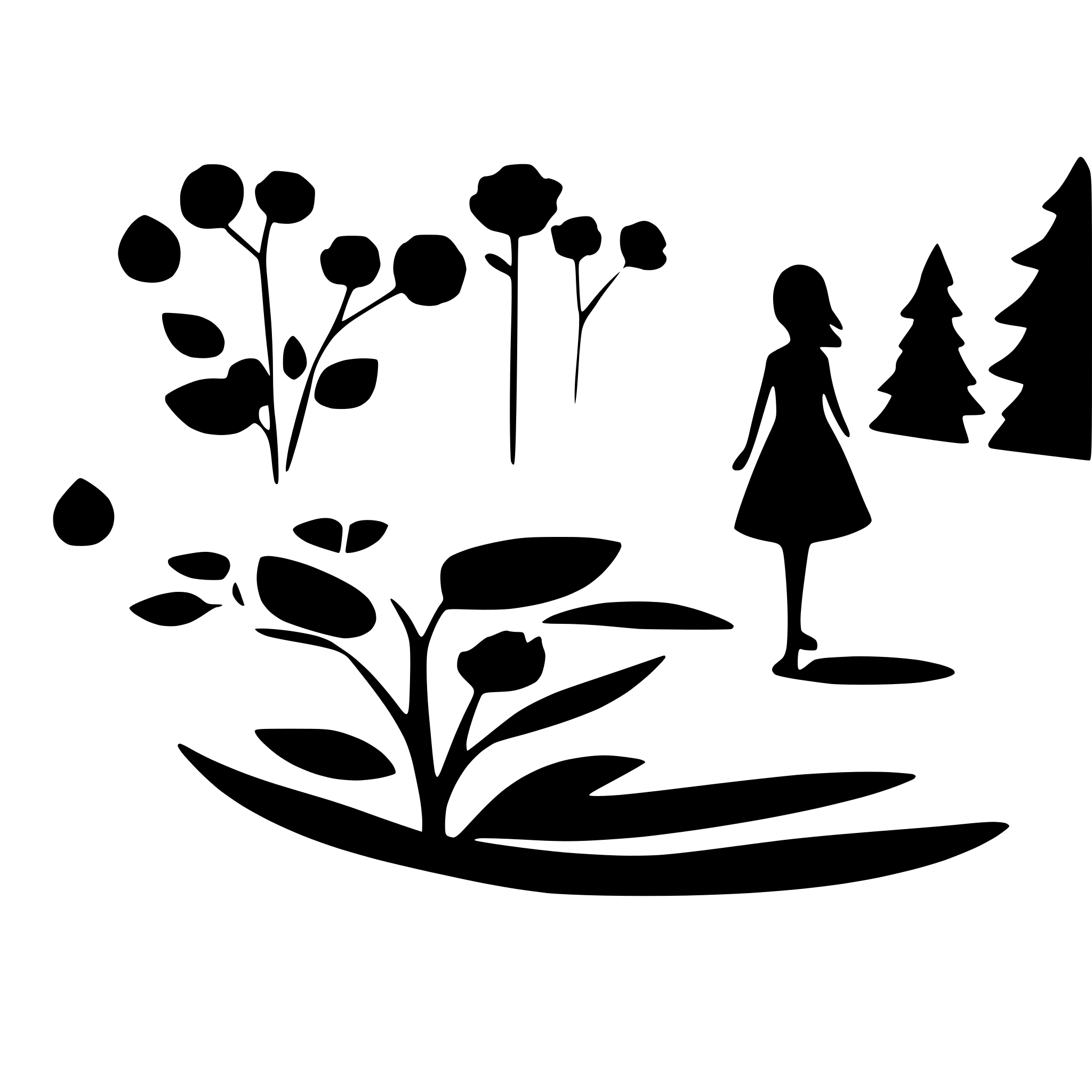 AI-generated SVG of 'remove flowers from foreground'