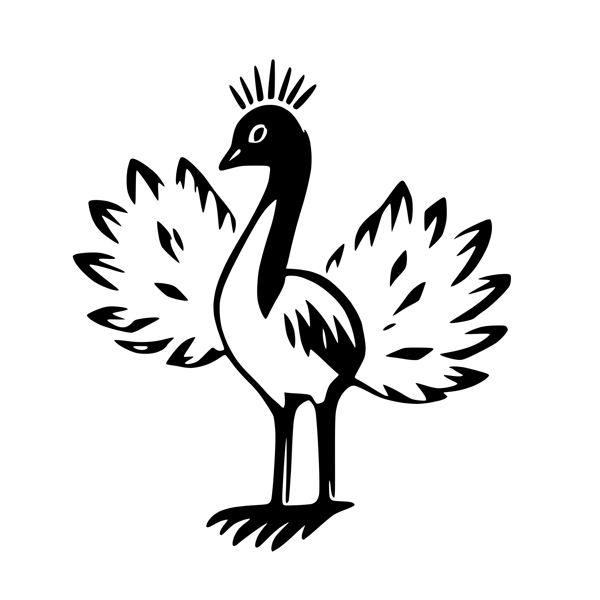 AI-generated SVG of 'peacock spreading its feathers'