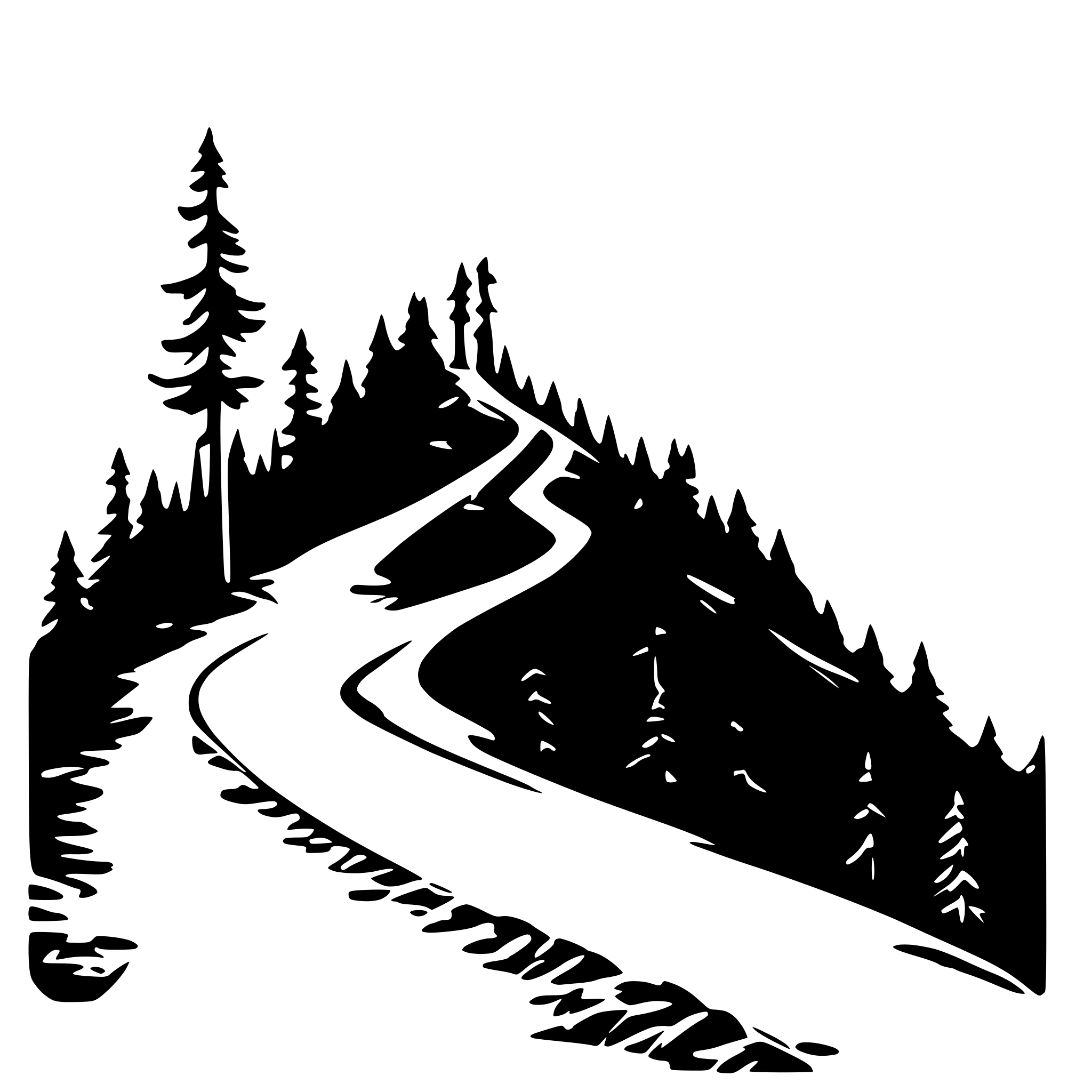AI-generated SVG of 'Map of ski trail.'