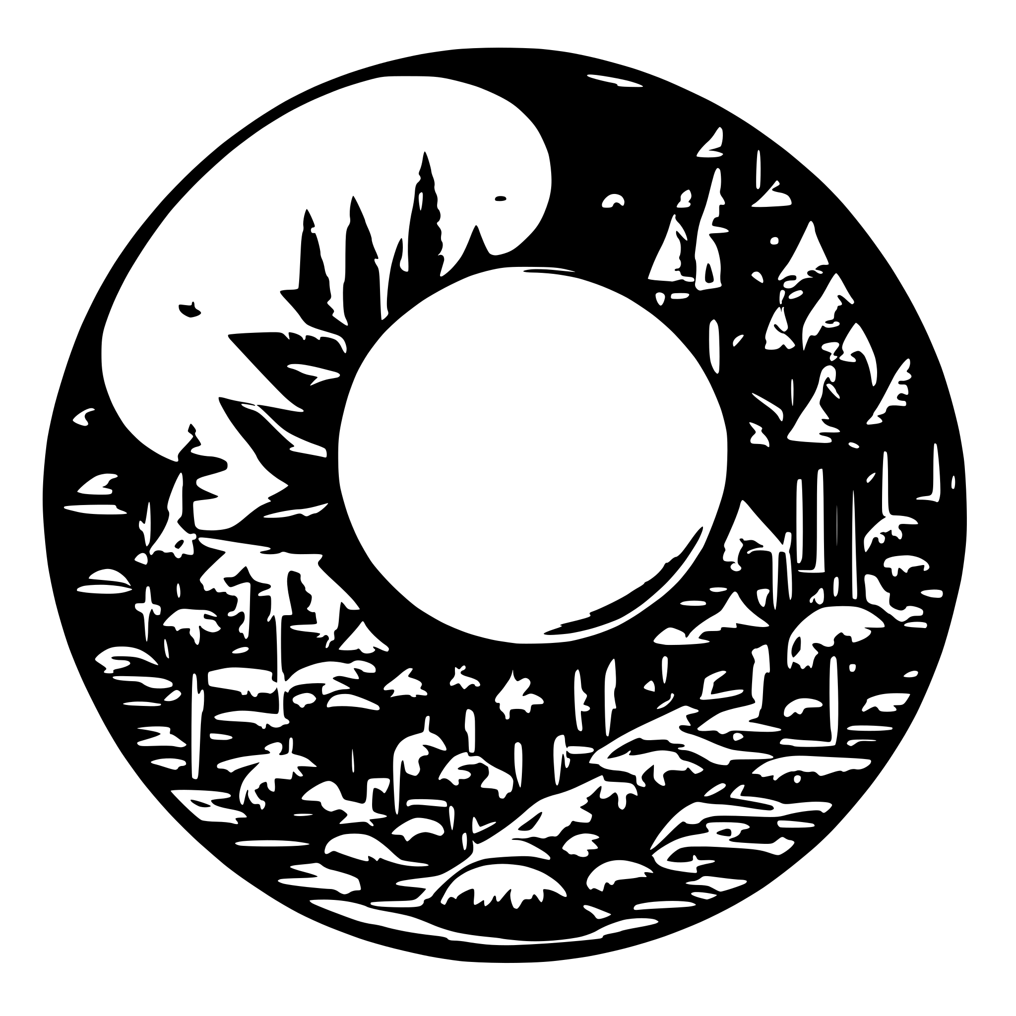 AI-generated SVG of a space round