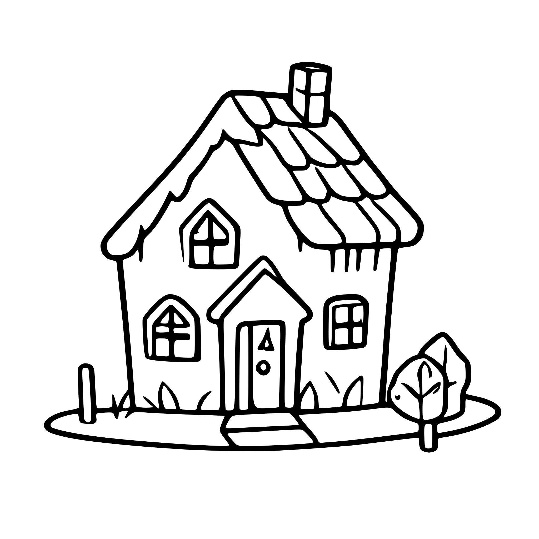 AI-generated SVG of a a simple gingerbread house. front view.
