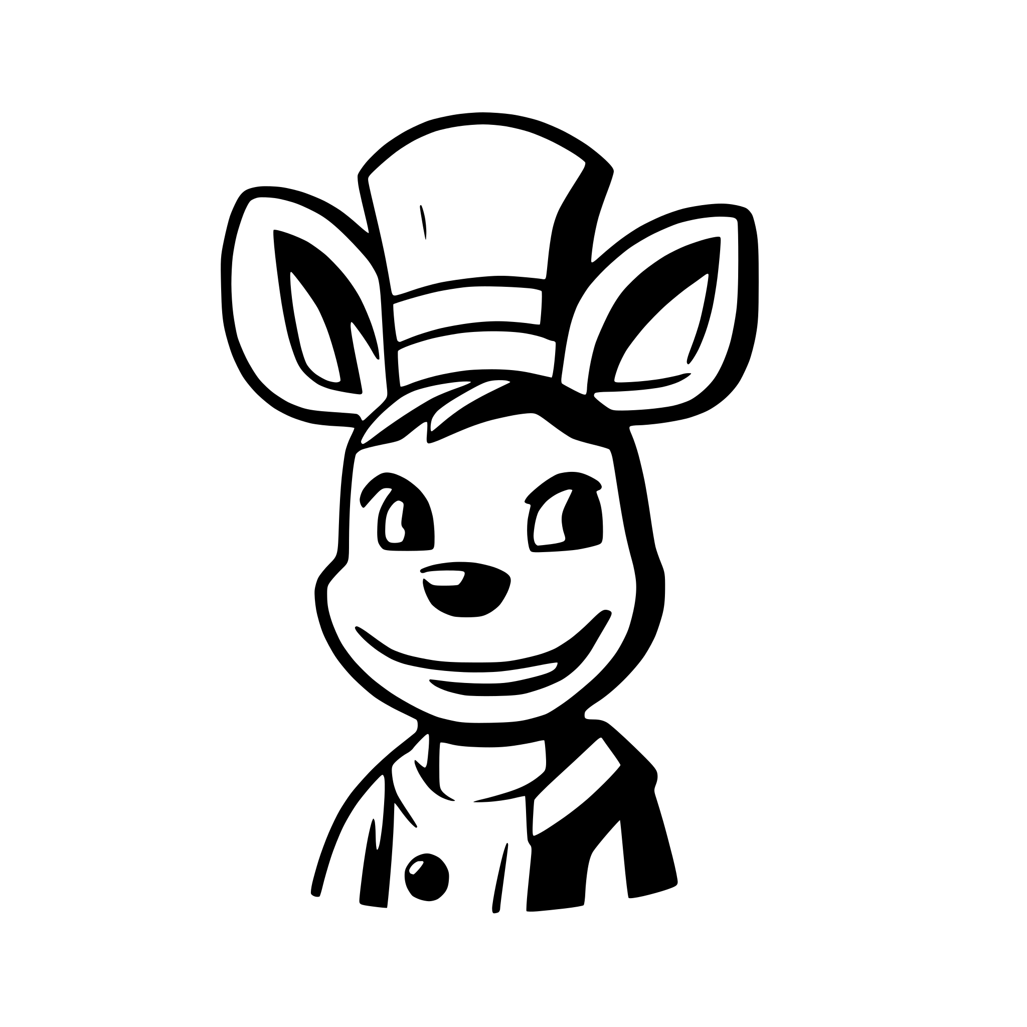 AI-generated SVG of a Cartoon chef donkey facing forward