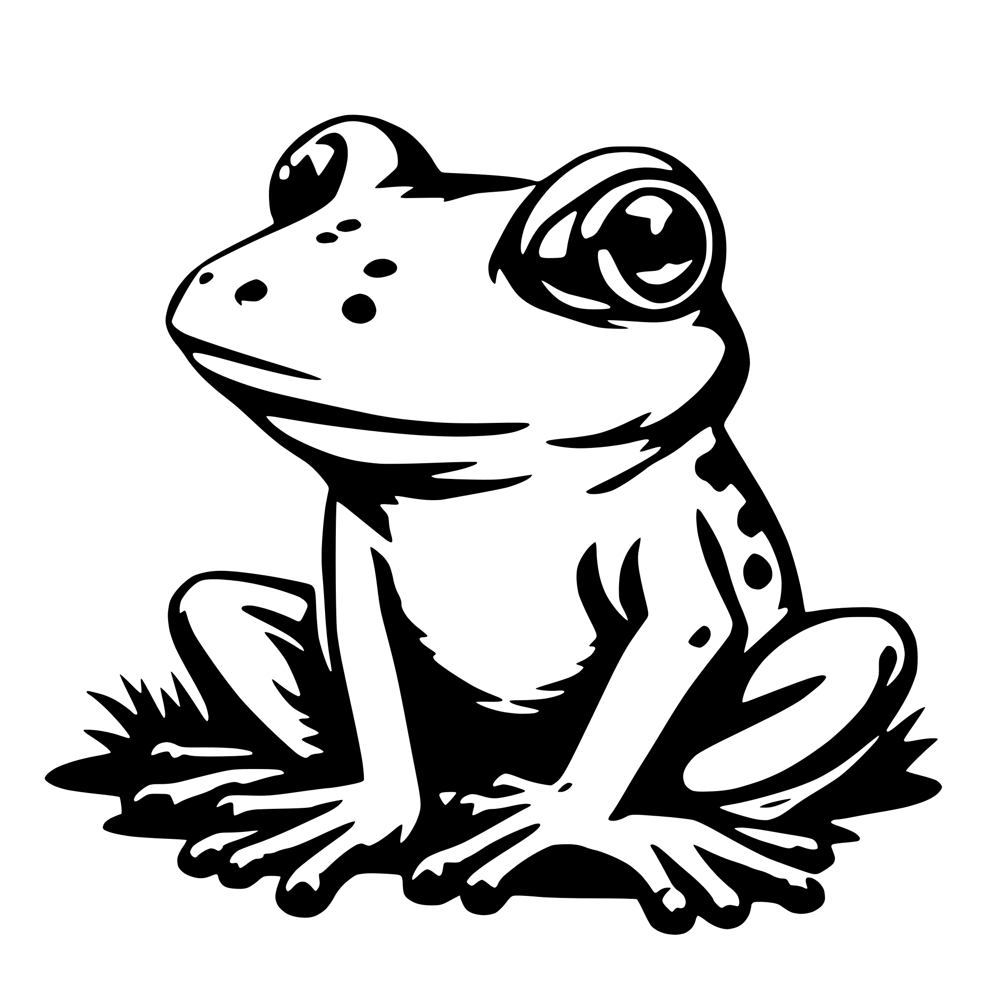 AI-generated SVG of 'a frog'