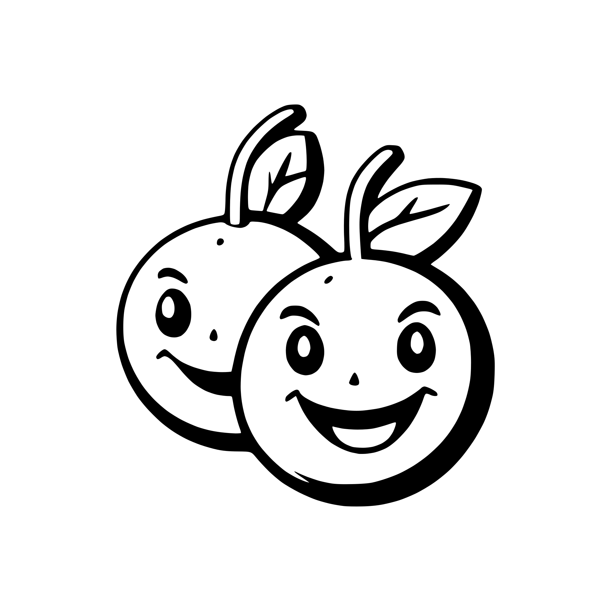 AI-generated SVG of a a pair of cherries with smiling faces
