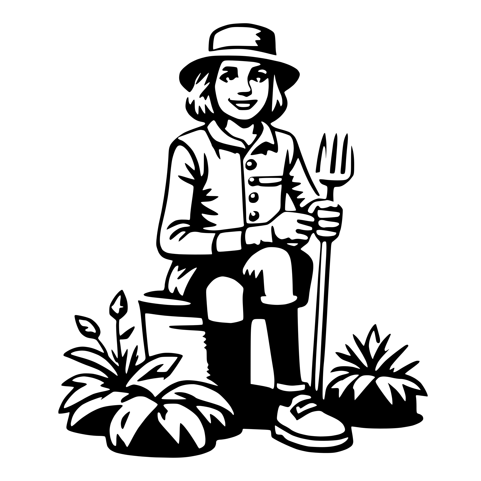 AI-generated SVG of a gardener