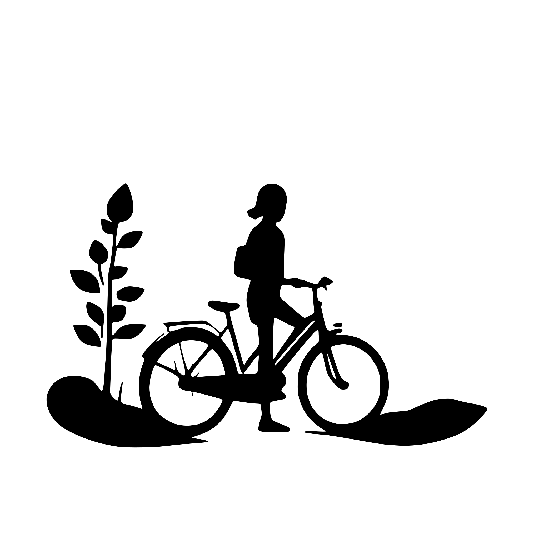 AI-generated SVG of a a cycle silhouette vector with a white background