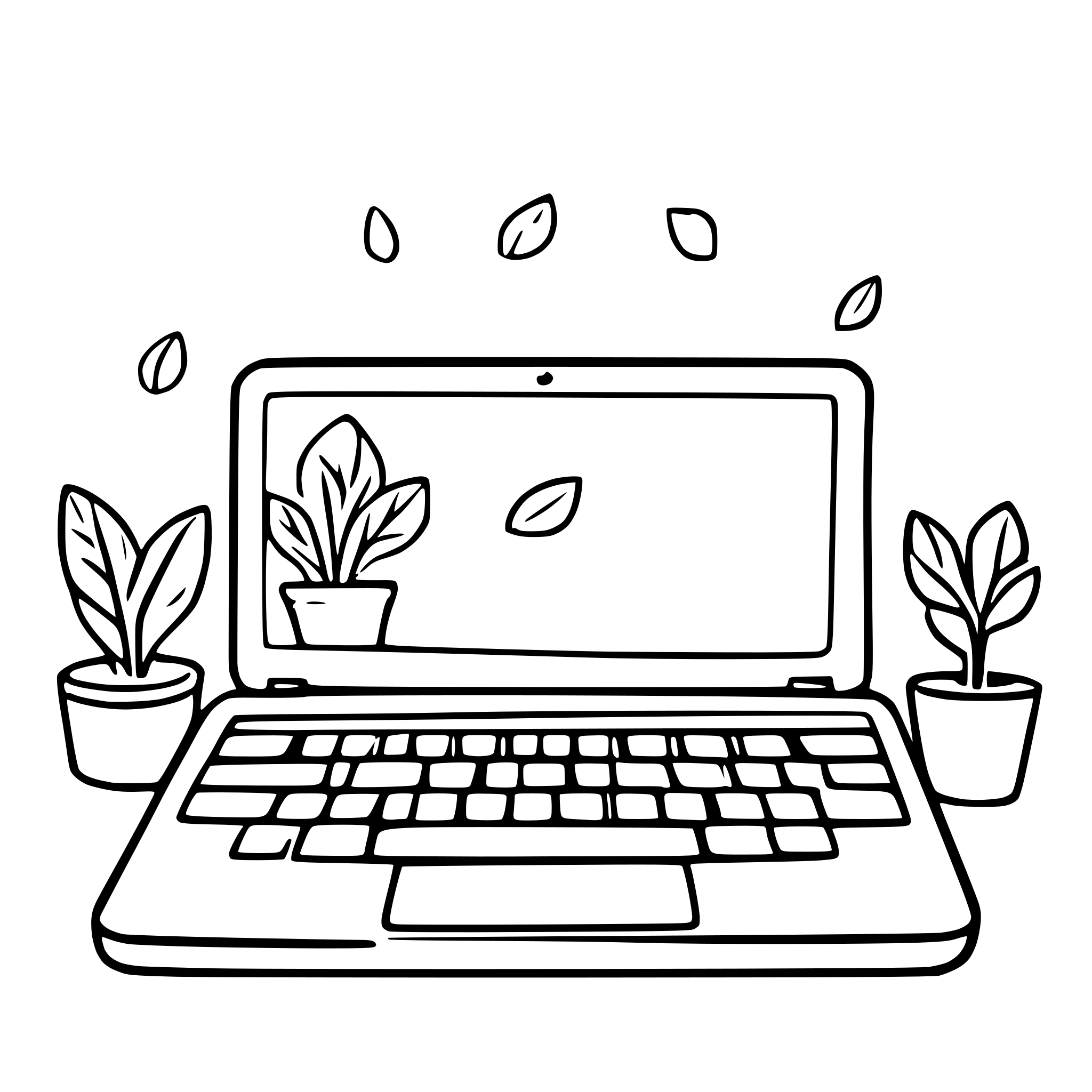 AI-generated SVG of 'laptop urban gardening'
