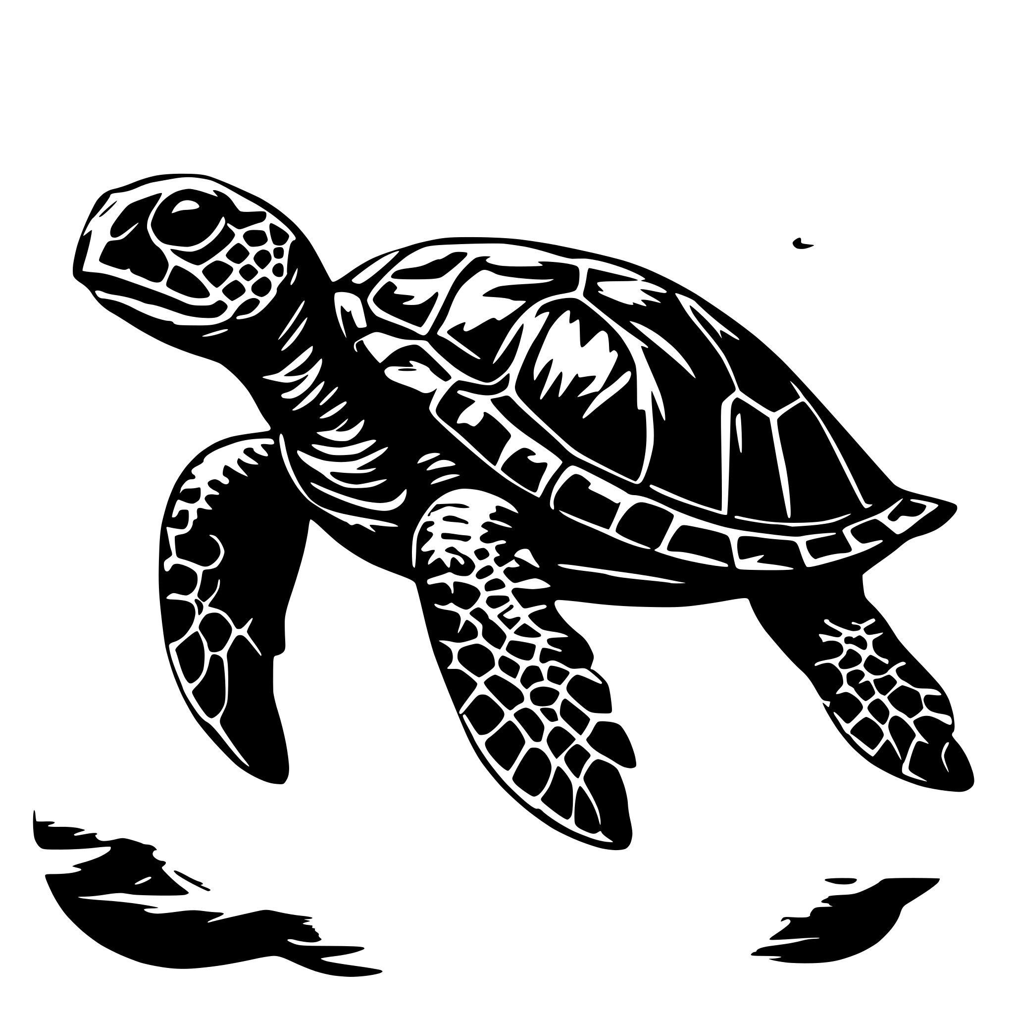 AI-generated SVG of 'sea turtle in ocean'