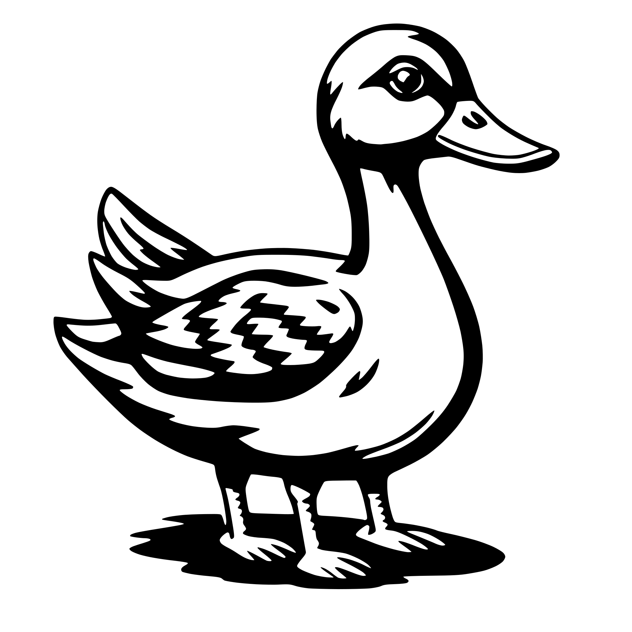 AI-generated SVG of 'duck'