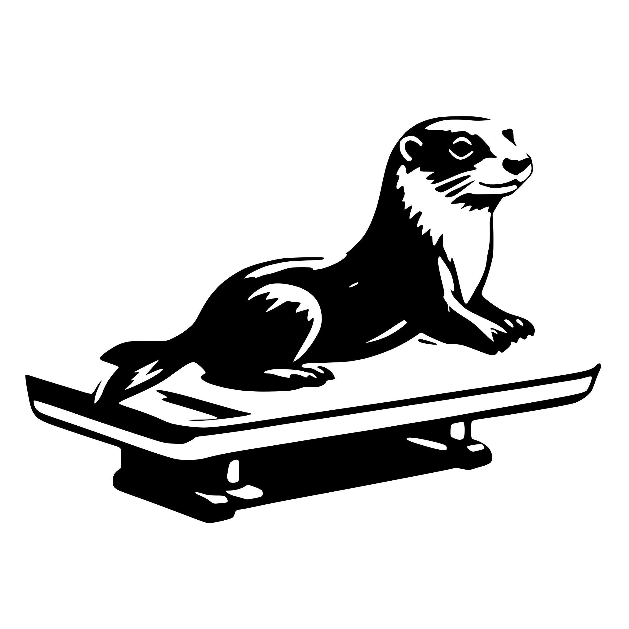 AI-generated SVG of 'otter on treadmill'