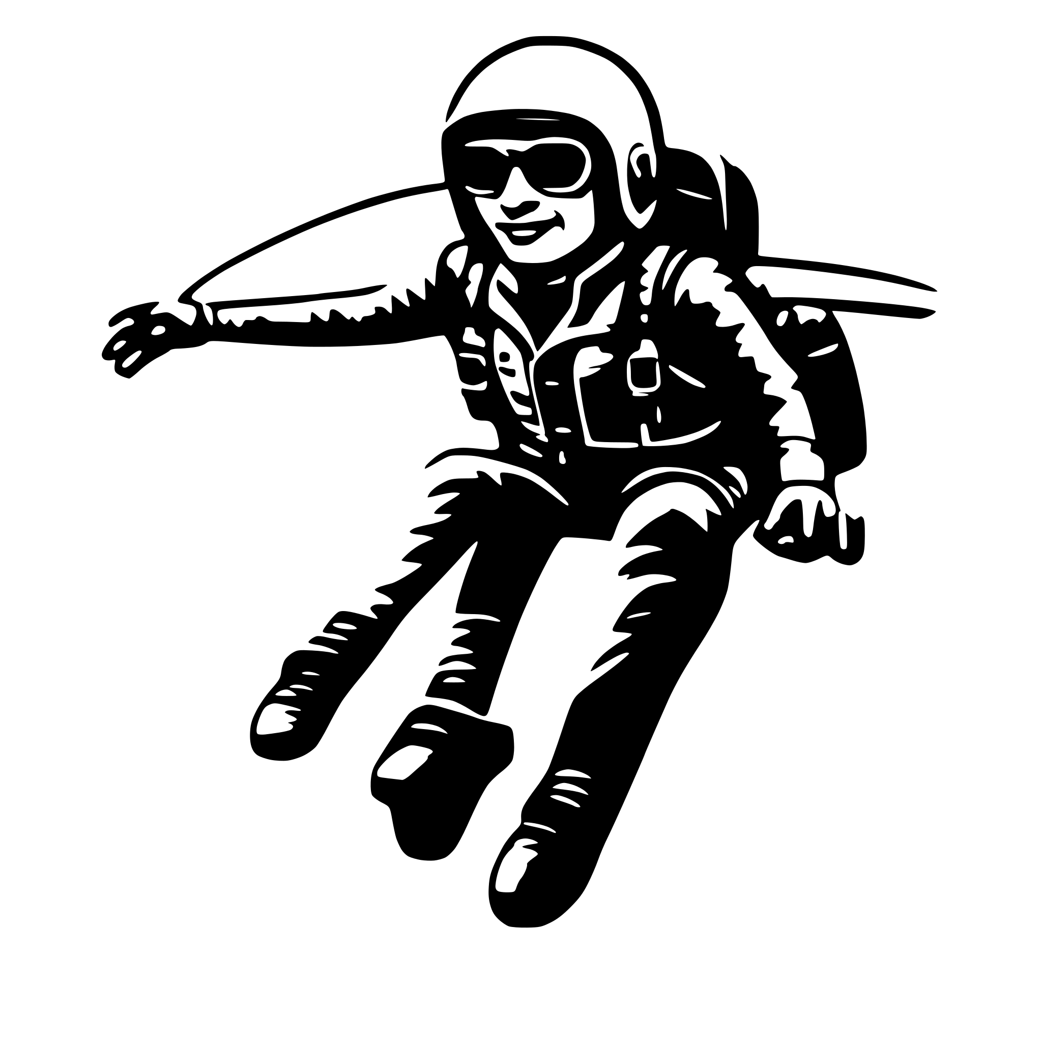 AI-generated SVG of 'paraglideк pilot'
