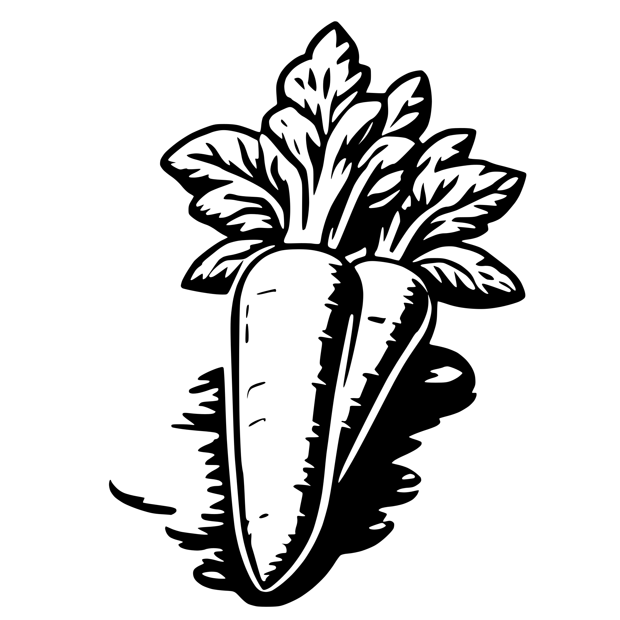 AI-generated SVG of a carrot