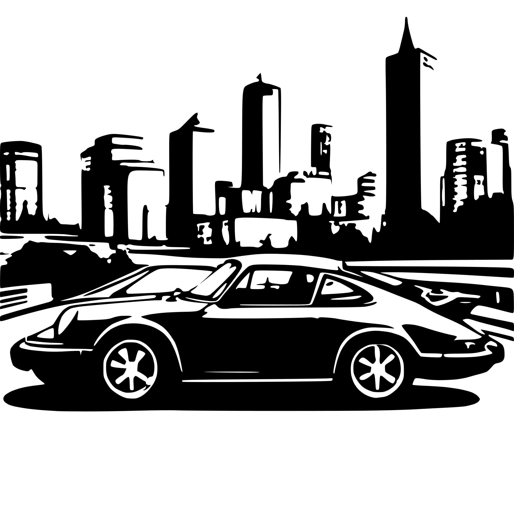 AI-generated SVG of a Many Porsche 911 standing near to each other with Stockholm in the background AI-generated SVG of a Many Porsche 911 standing near to each other with Stockholm in the background