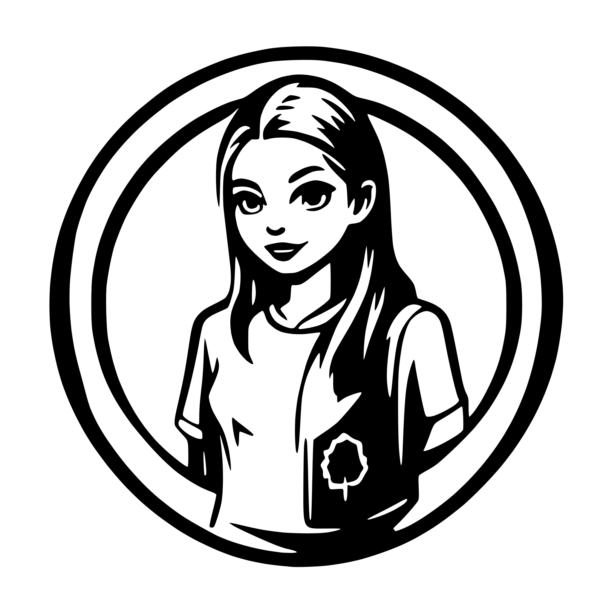 AI-generated SVG of a final girl text logo