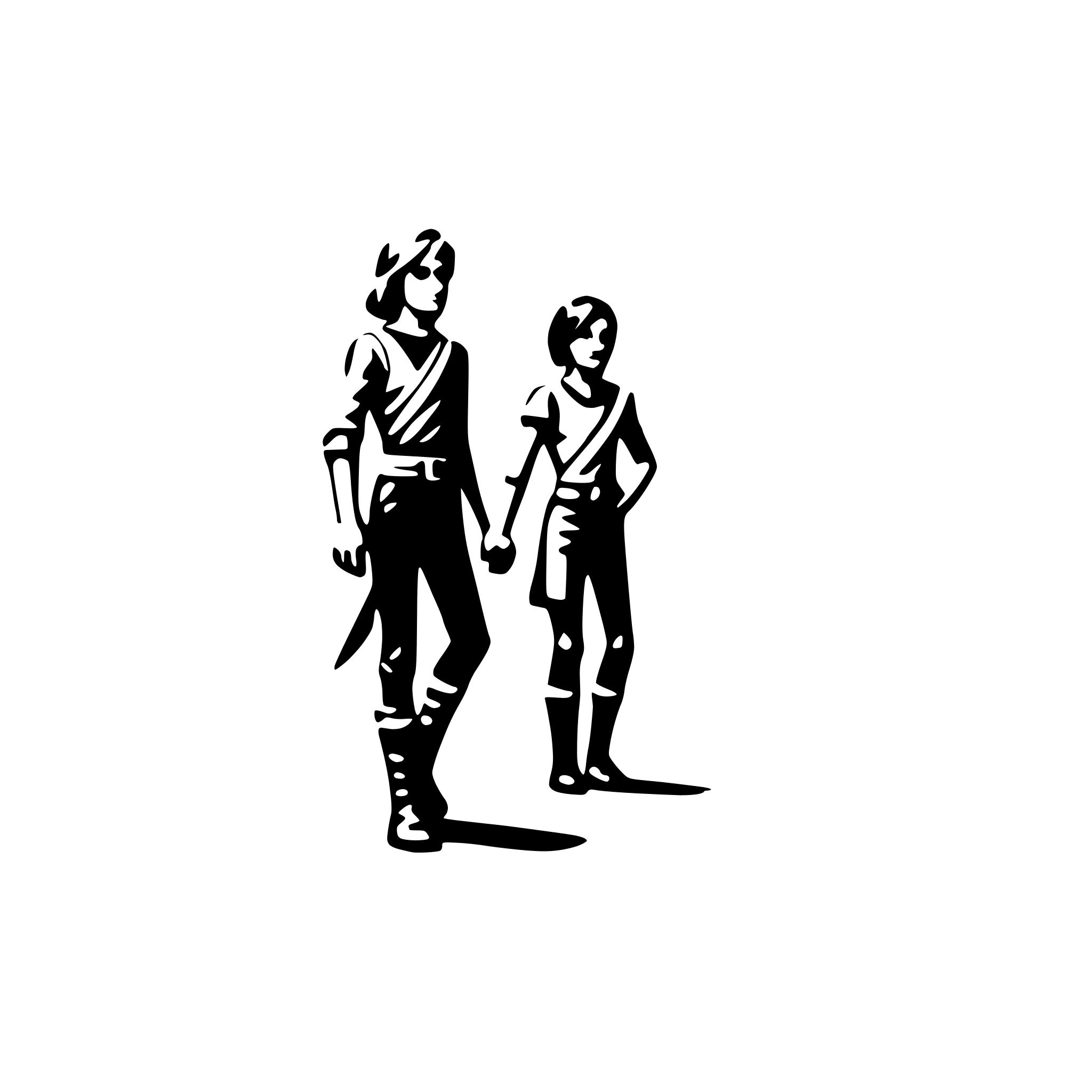 AI-generated SVG of a desert trekker