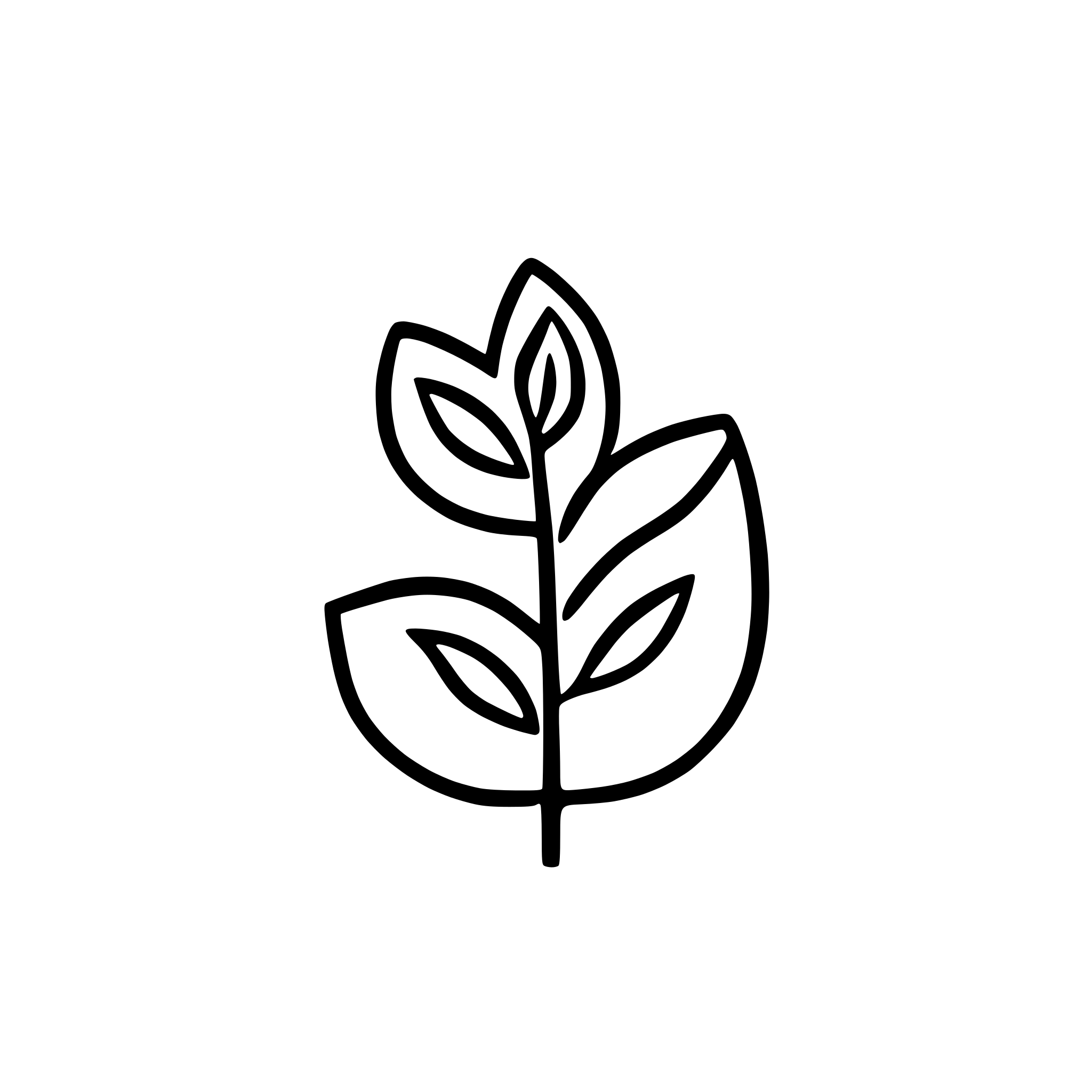 AI-generated SVG of a a smart sophora leaf sprout