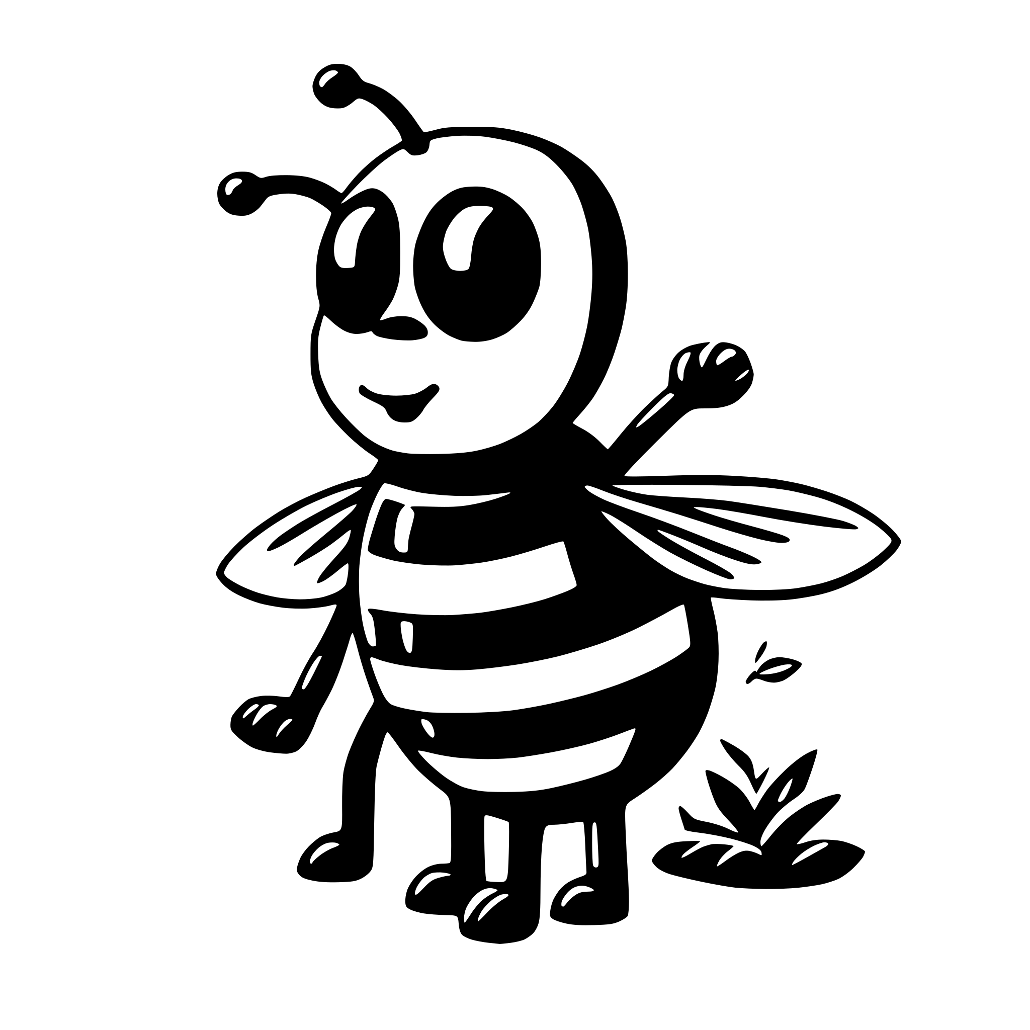 AI-generated SVG of a cute bee