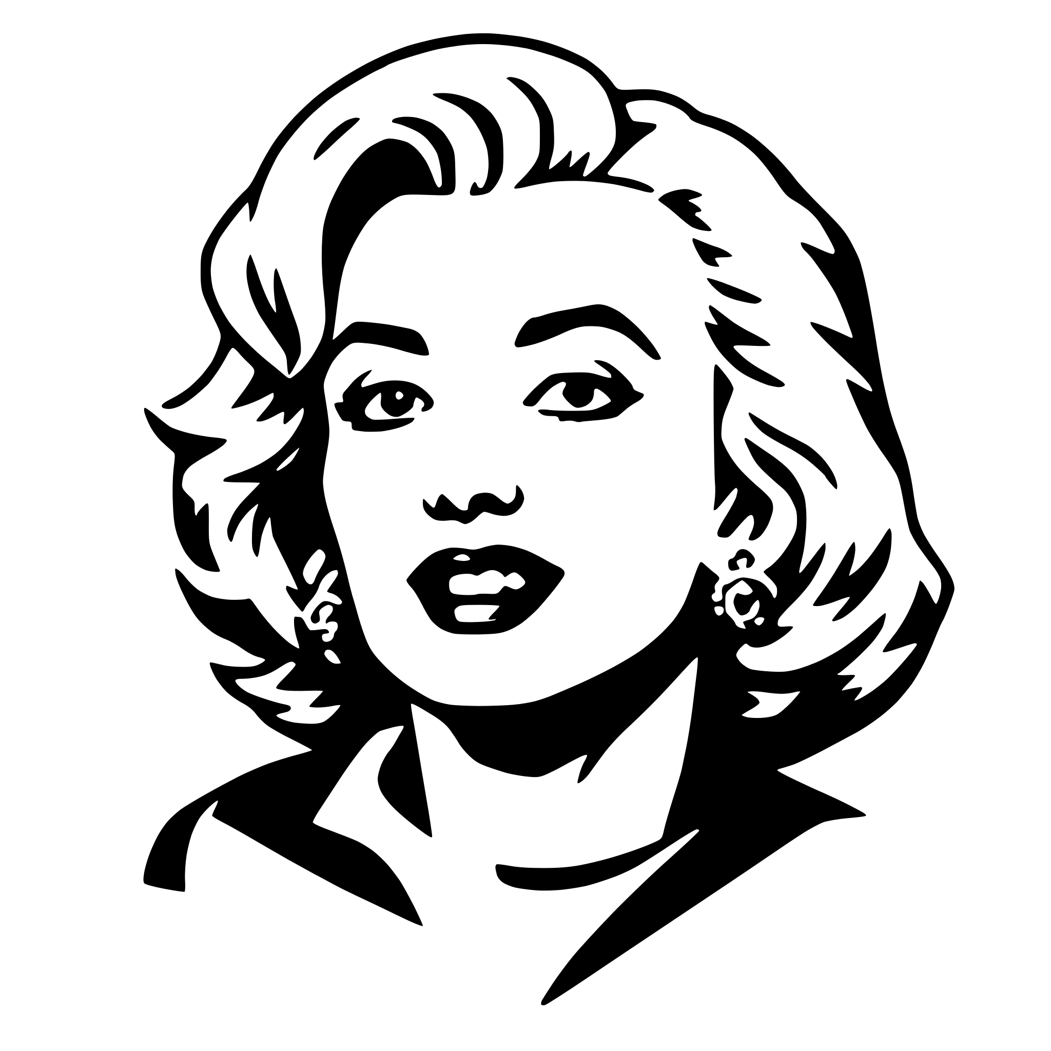 AI-generated SVG of 'marilyn monroe'