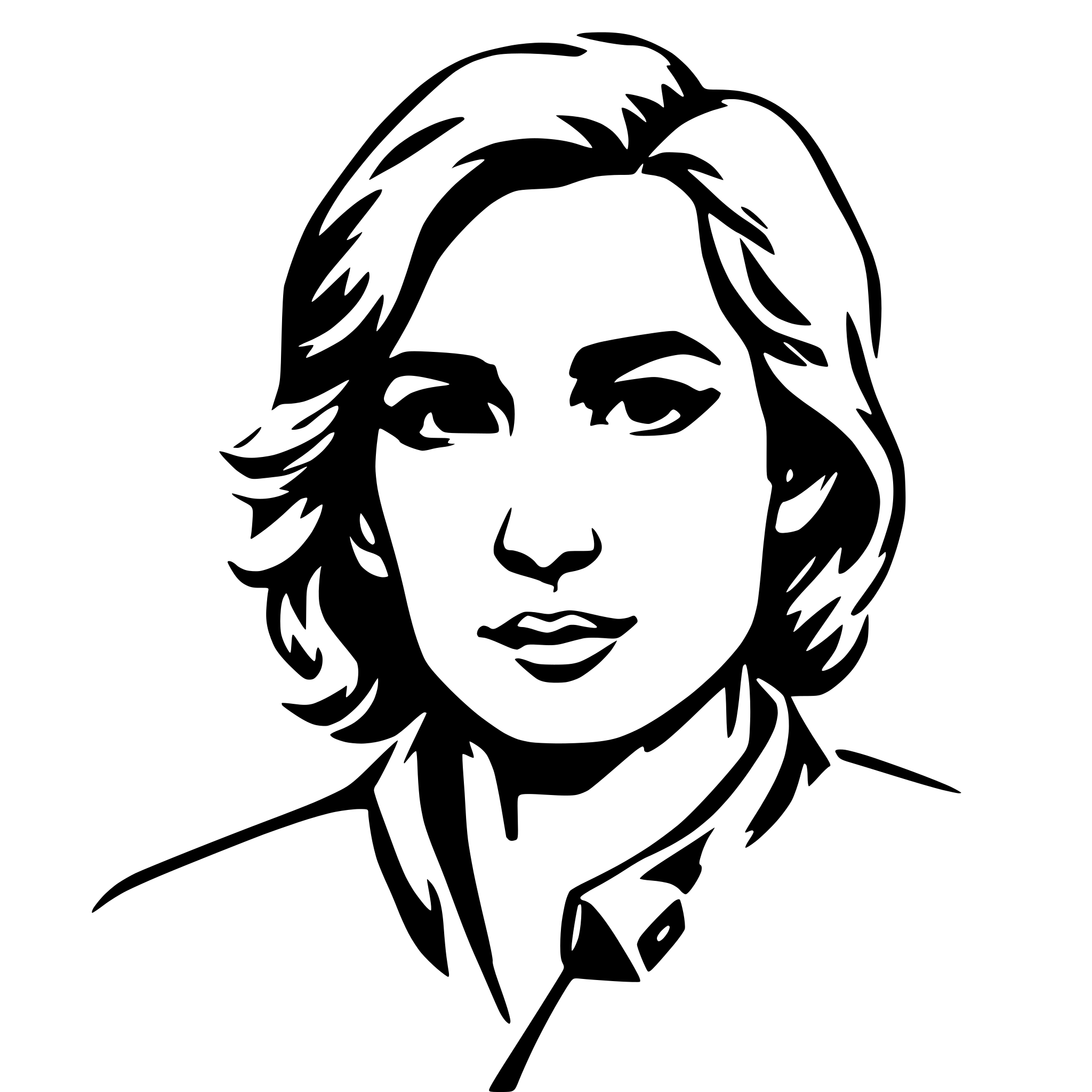 AI-generated SVG of a Single line stroke of a portait