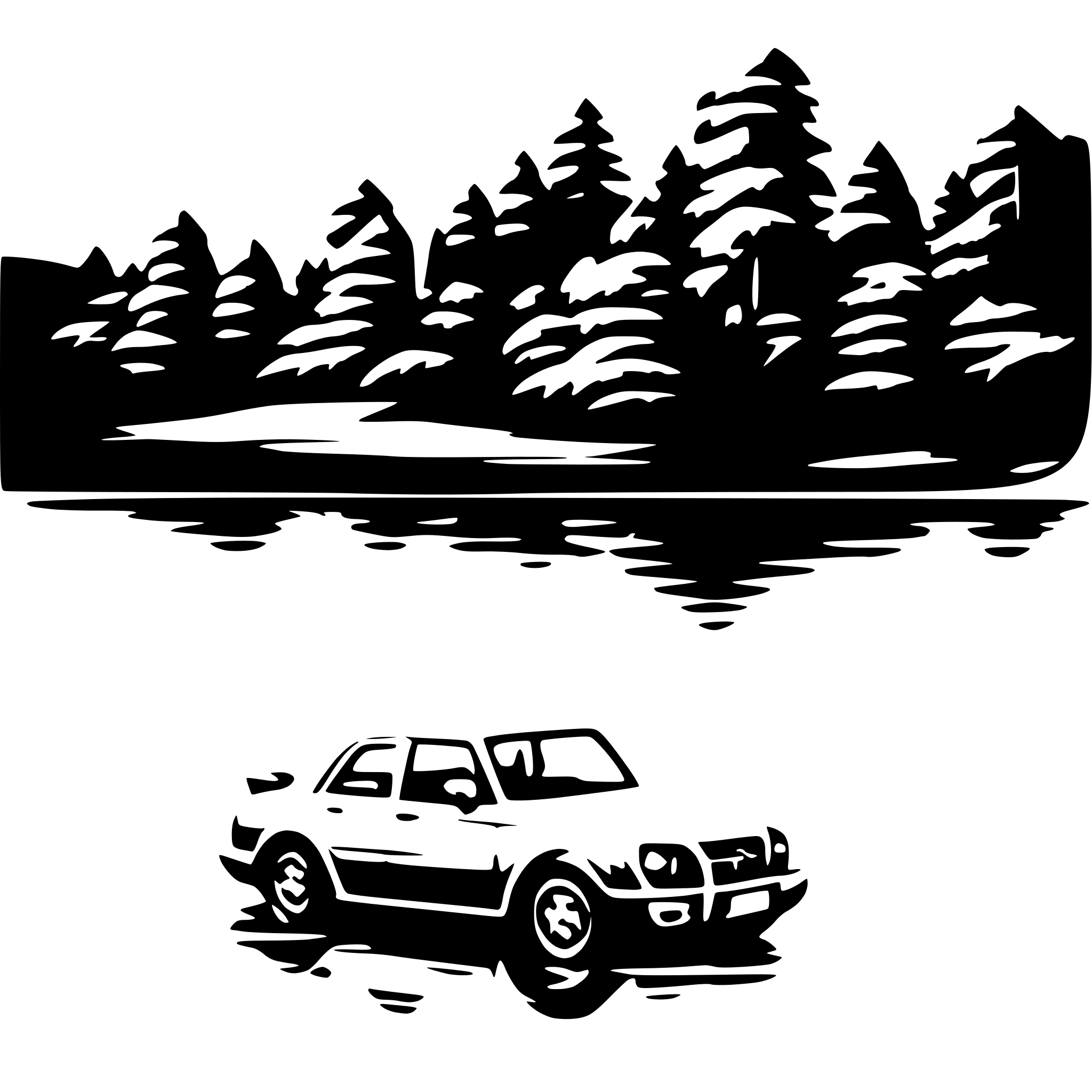AI-generated SVG of 'a Toyota car in lake'