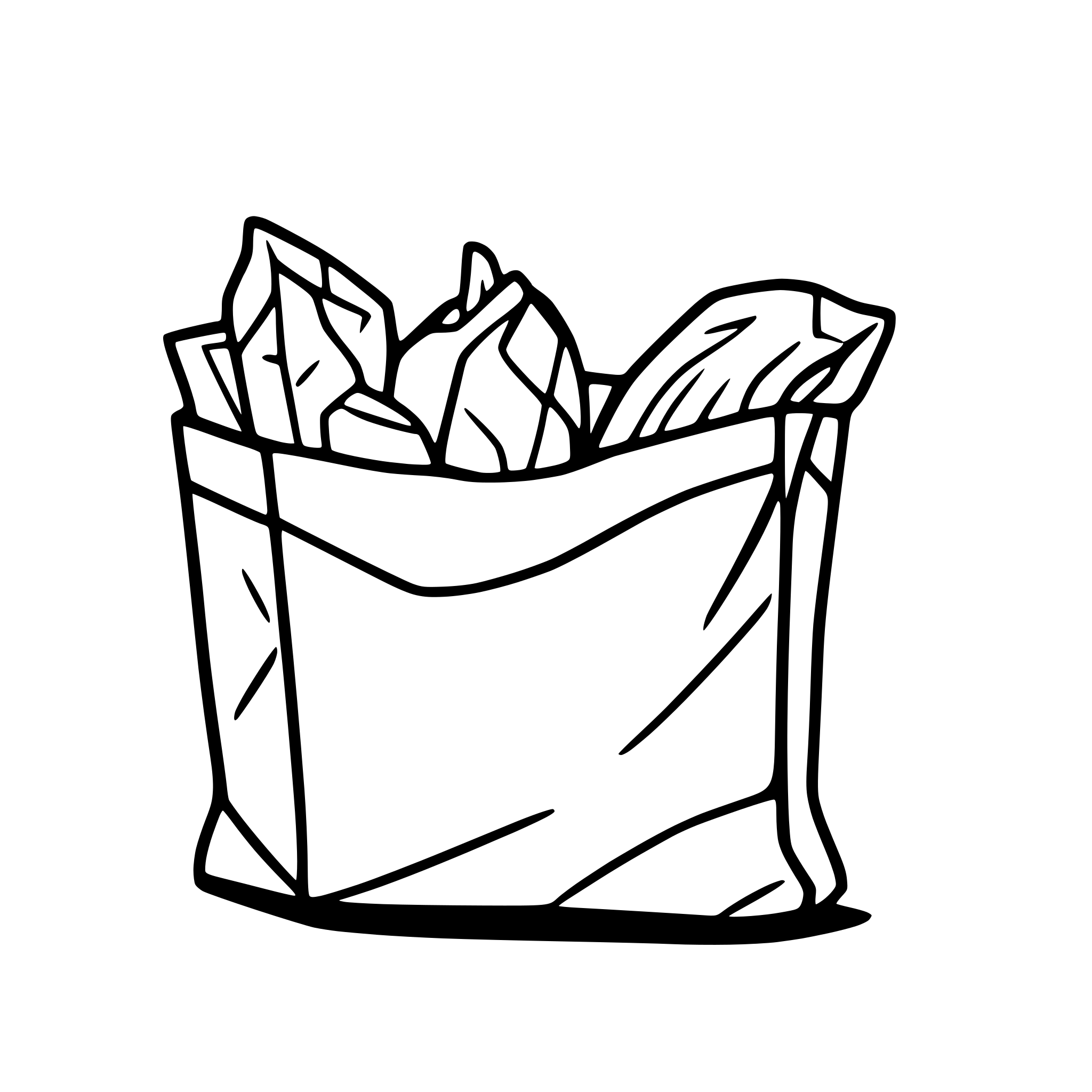 AI-generated SVG of 'garbage bag'