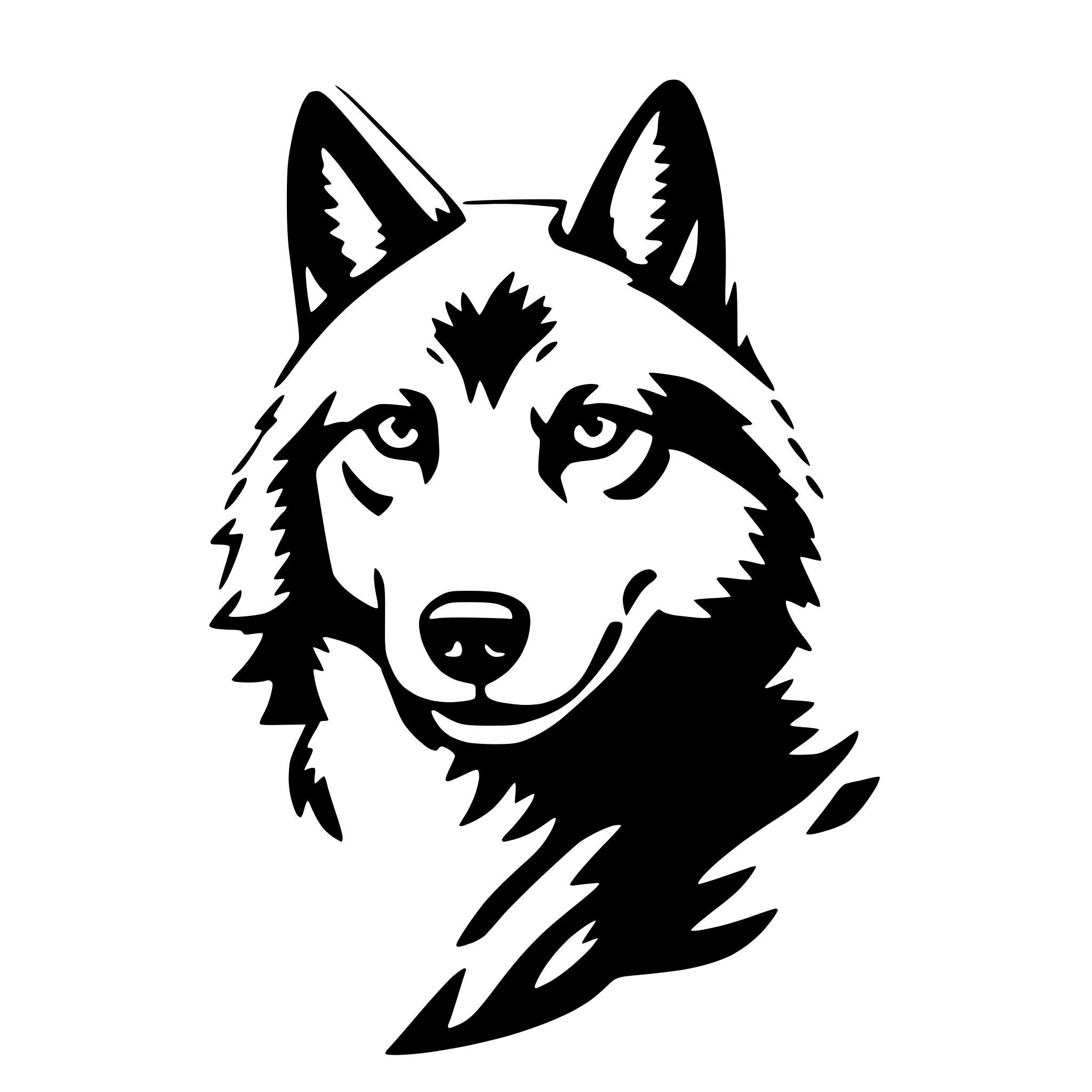 AI-generated SVG of a wolf