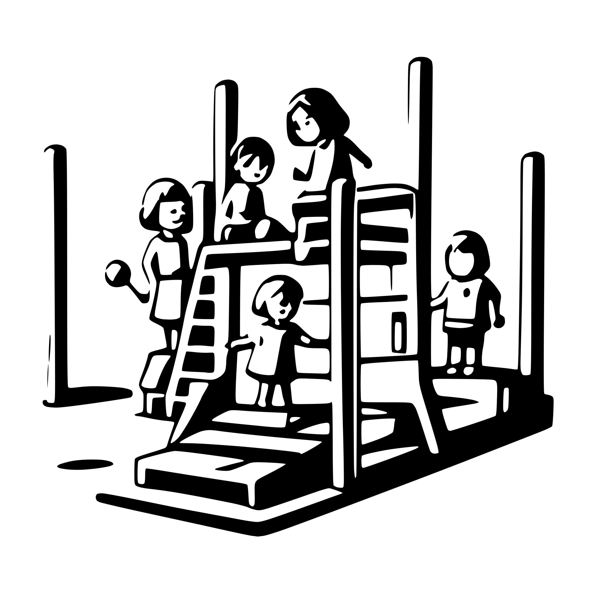 AI-generated SVG of a 10 children playing on a playground