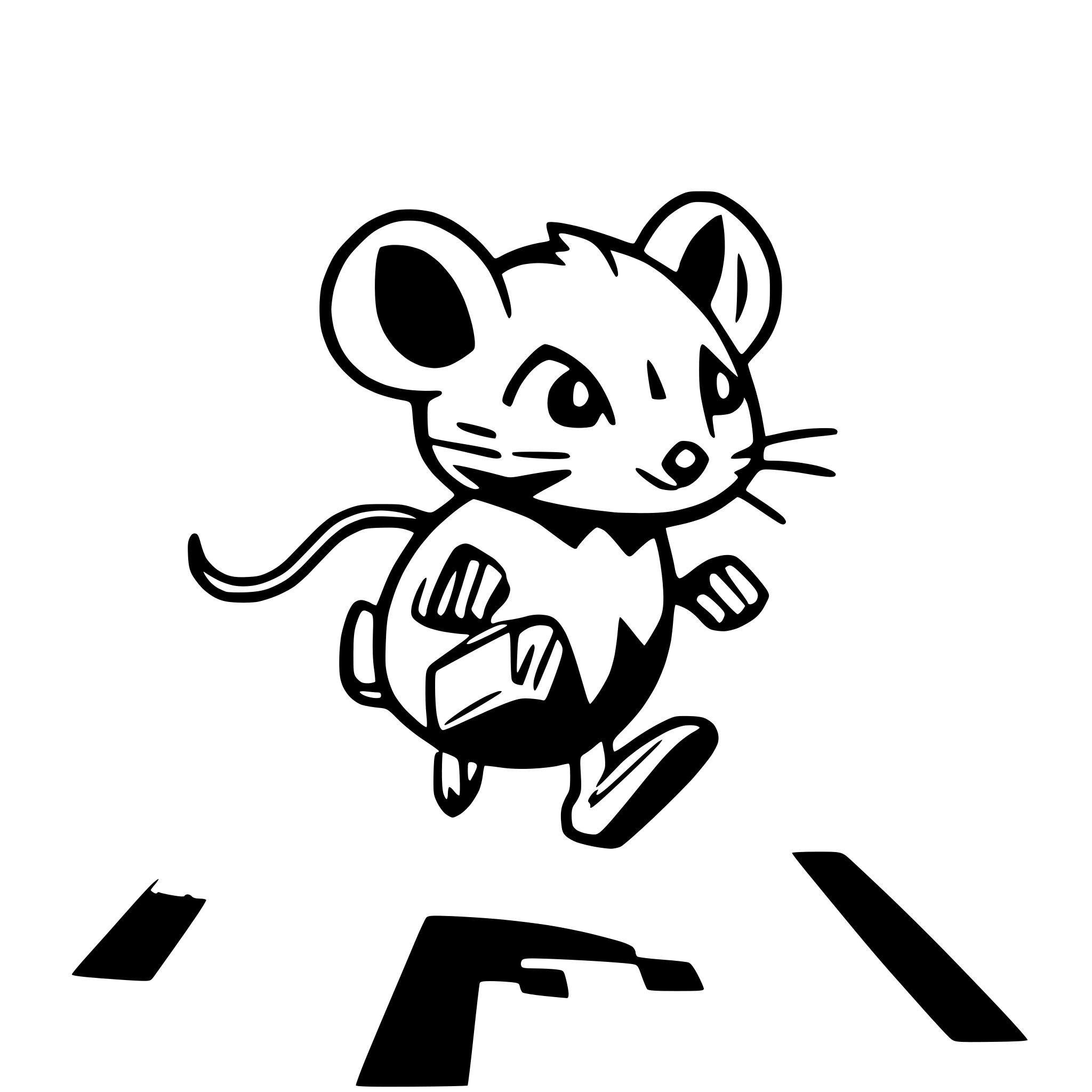 AI-generated SVG of 'a rat running'