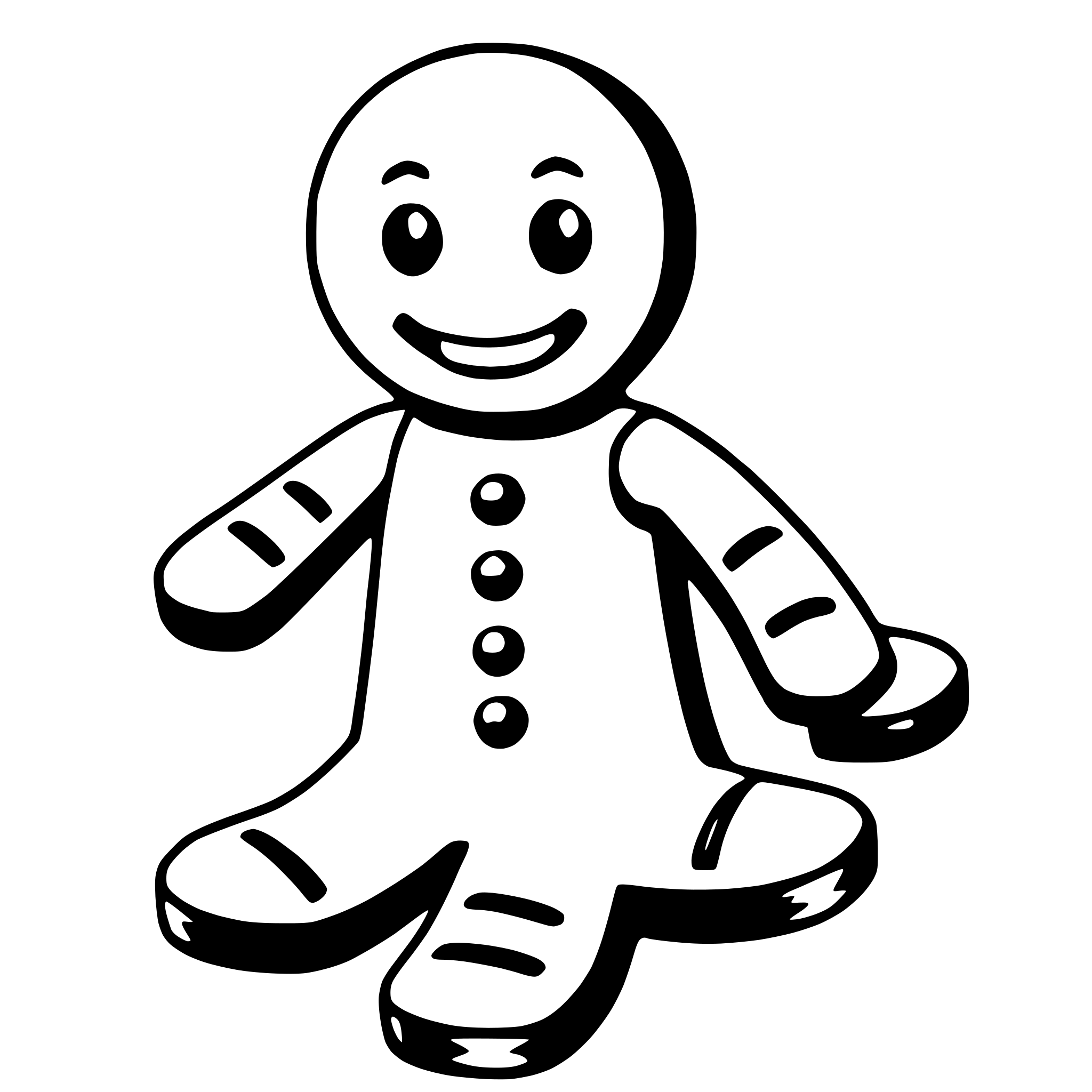 AI-generated SVG of 'gingerbread man'