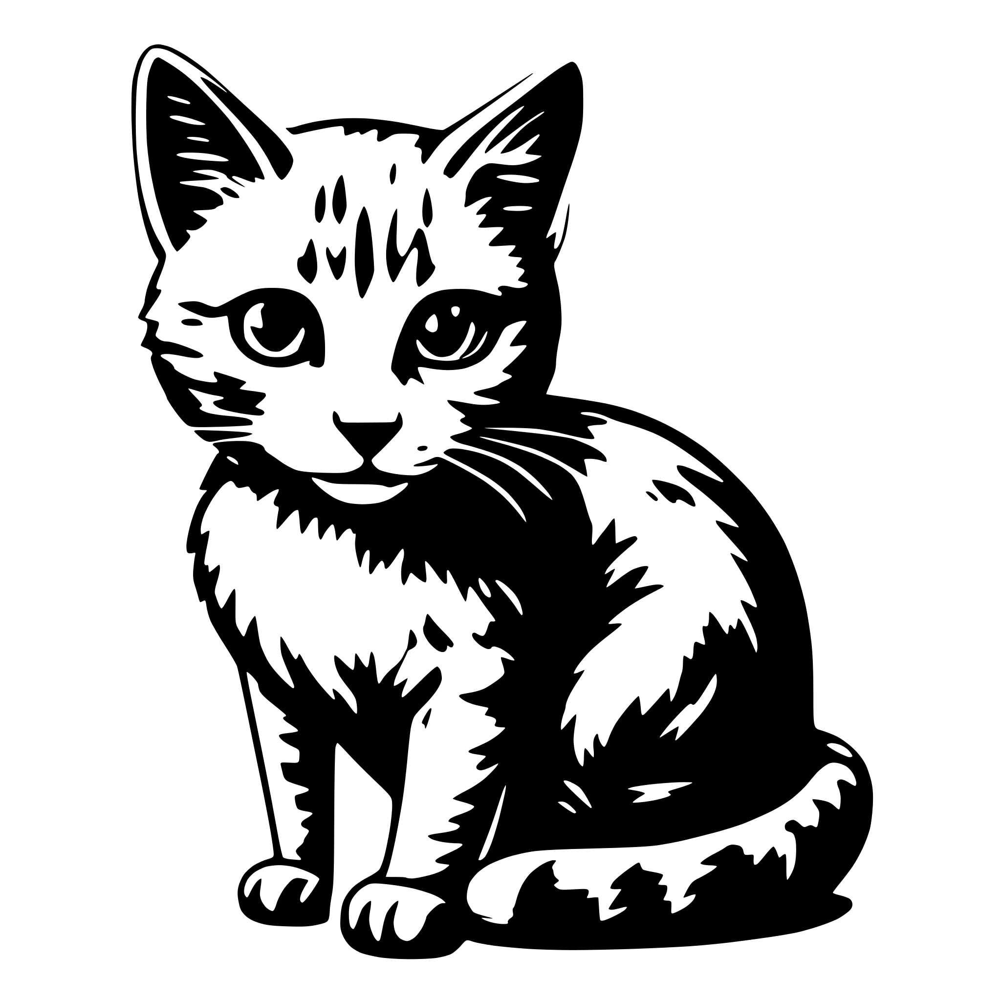 AI-generated SVG of 'cat'