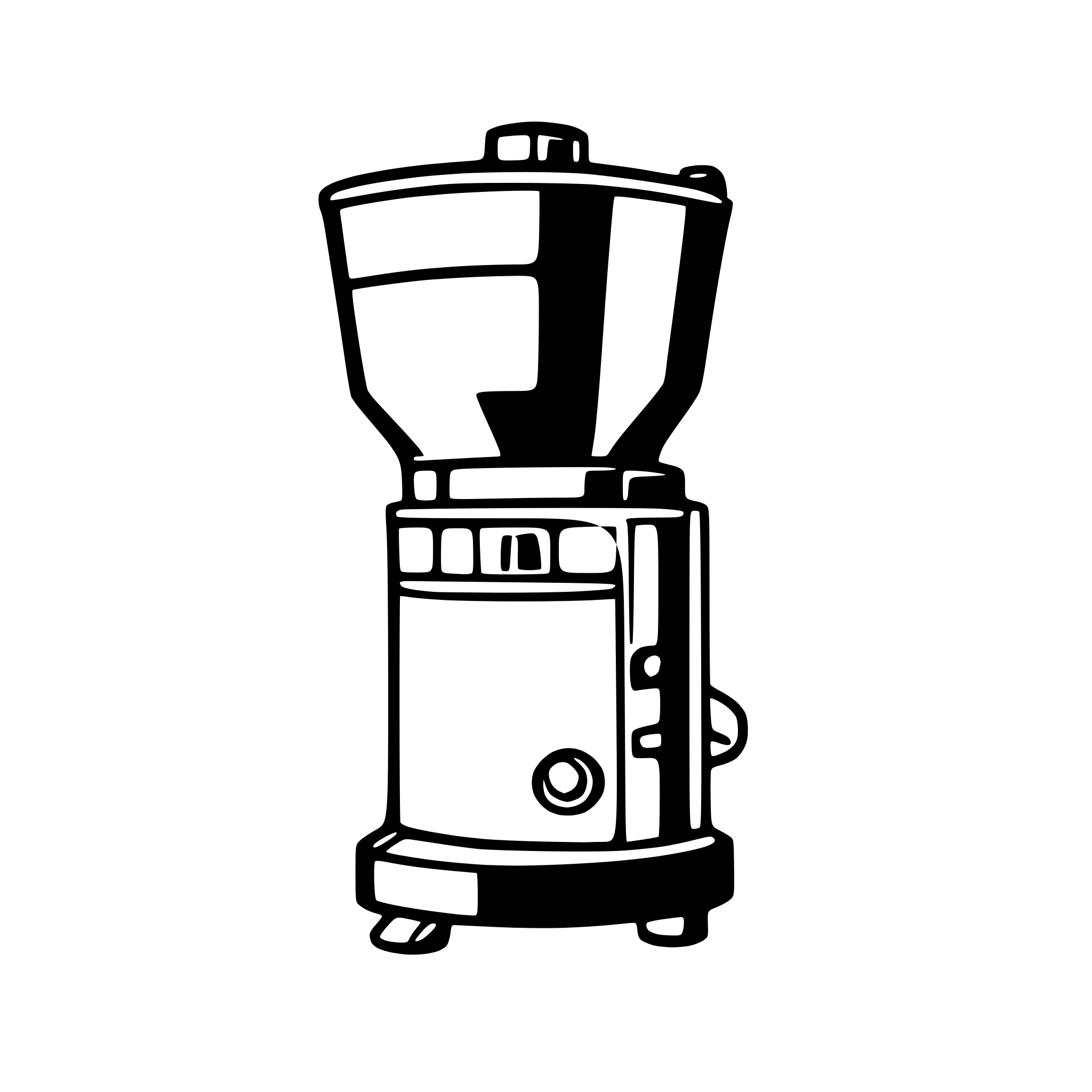 AI-generated SVG of a modern electric coffee grinder