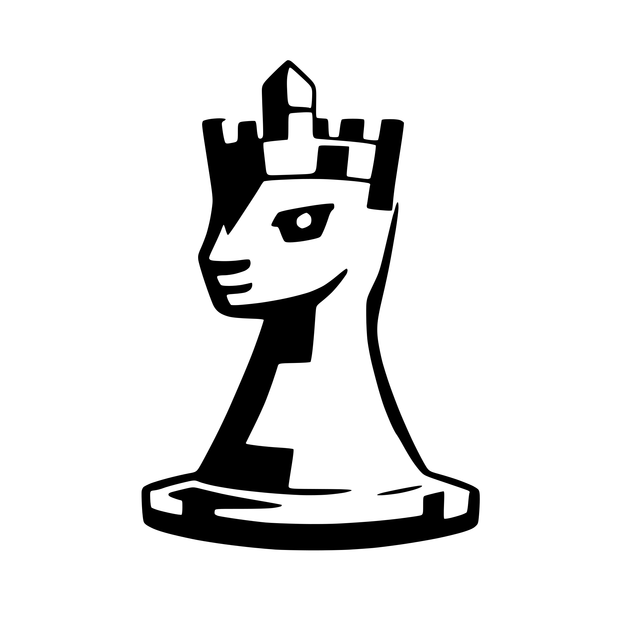 AI-generated SVG of a chess knight board piece pixel art style
